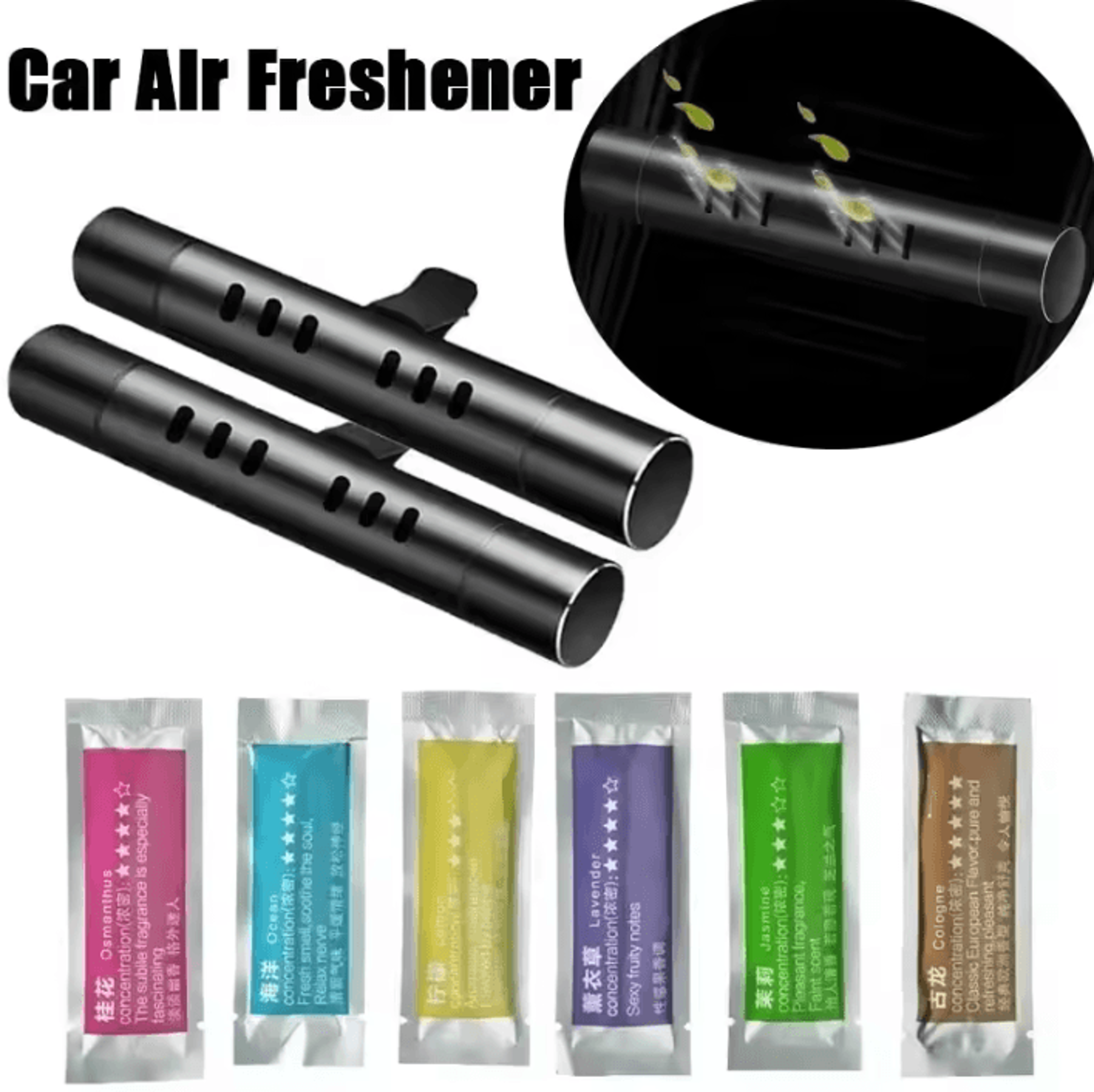 car vent air freshener refill sticks – solid perfume for long-lasting freshness