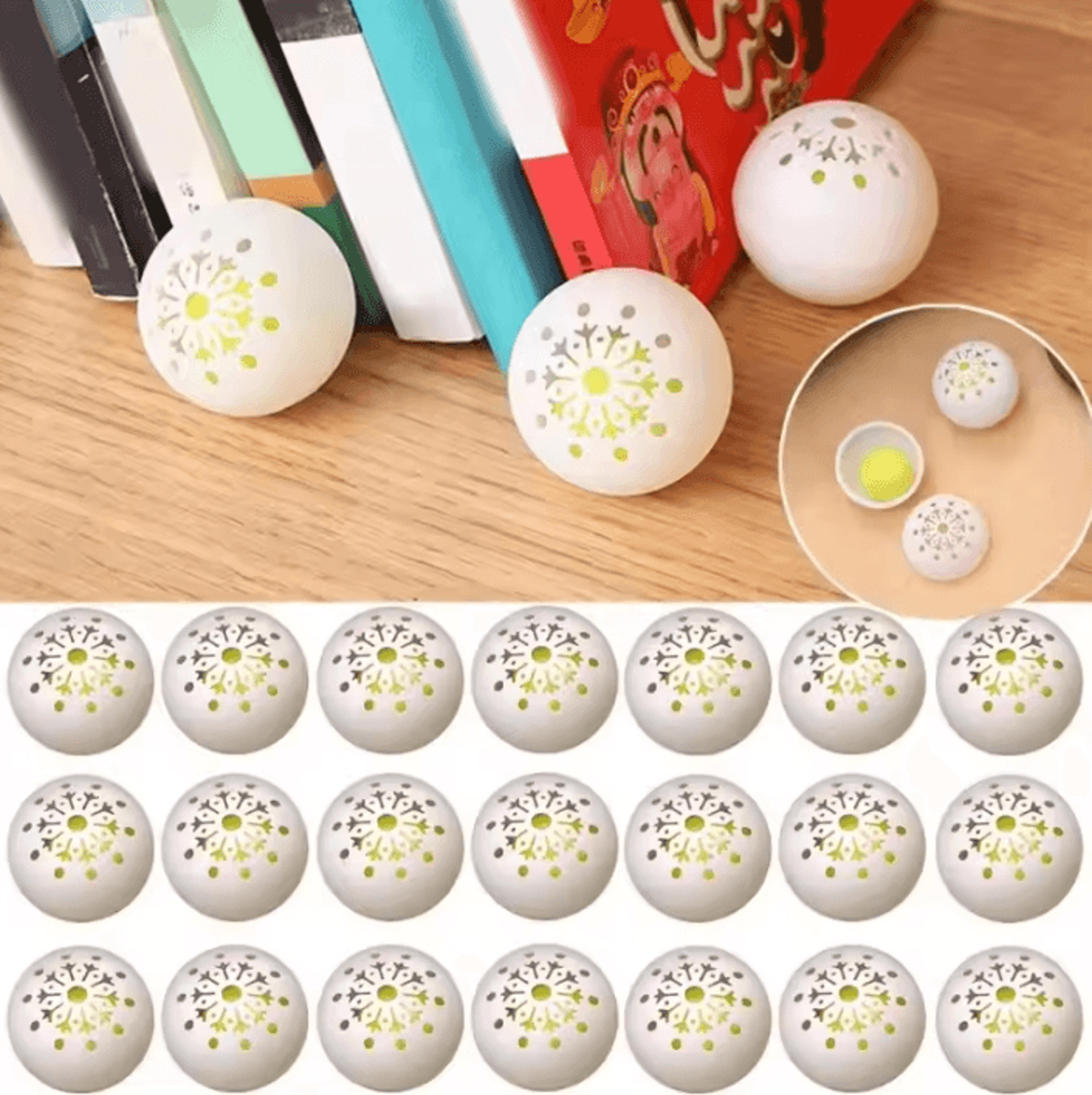 jasmine scent shoe deodorizer balls – freshener for shoes, closets & small spaces
