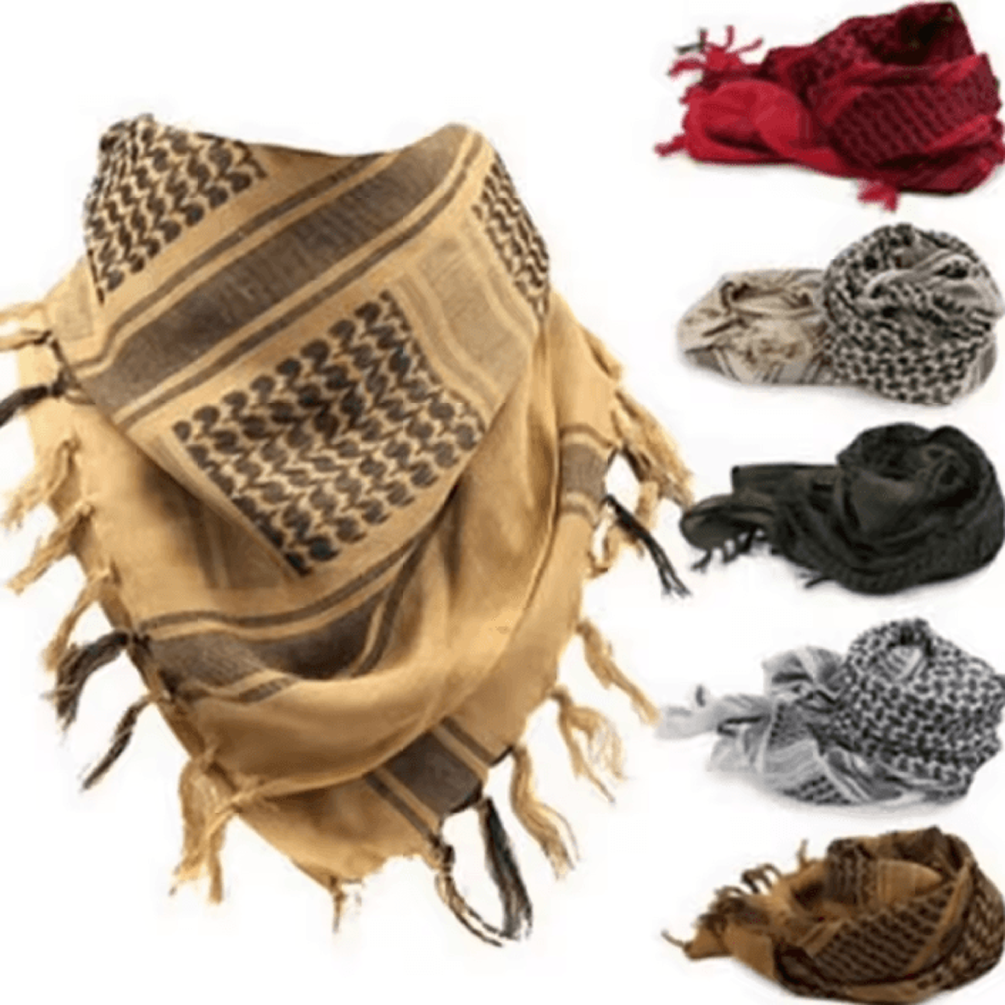 tactical shemagh keffiyeh scarf – multi-purpose desert head & neck wrap