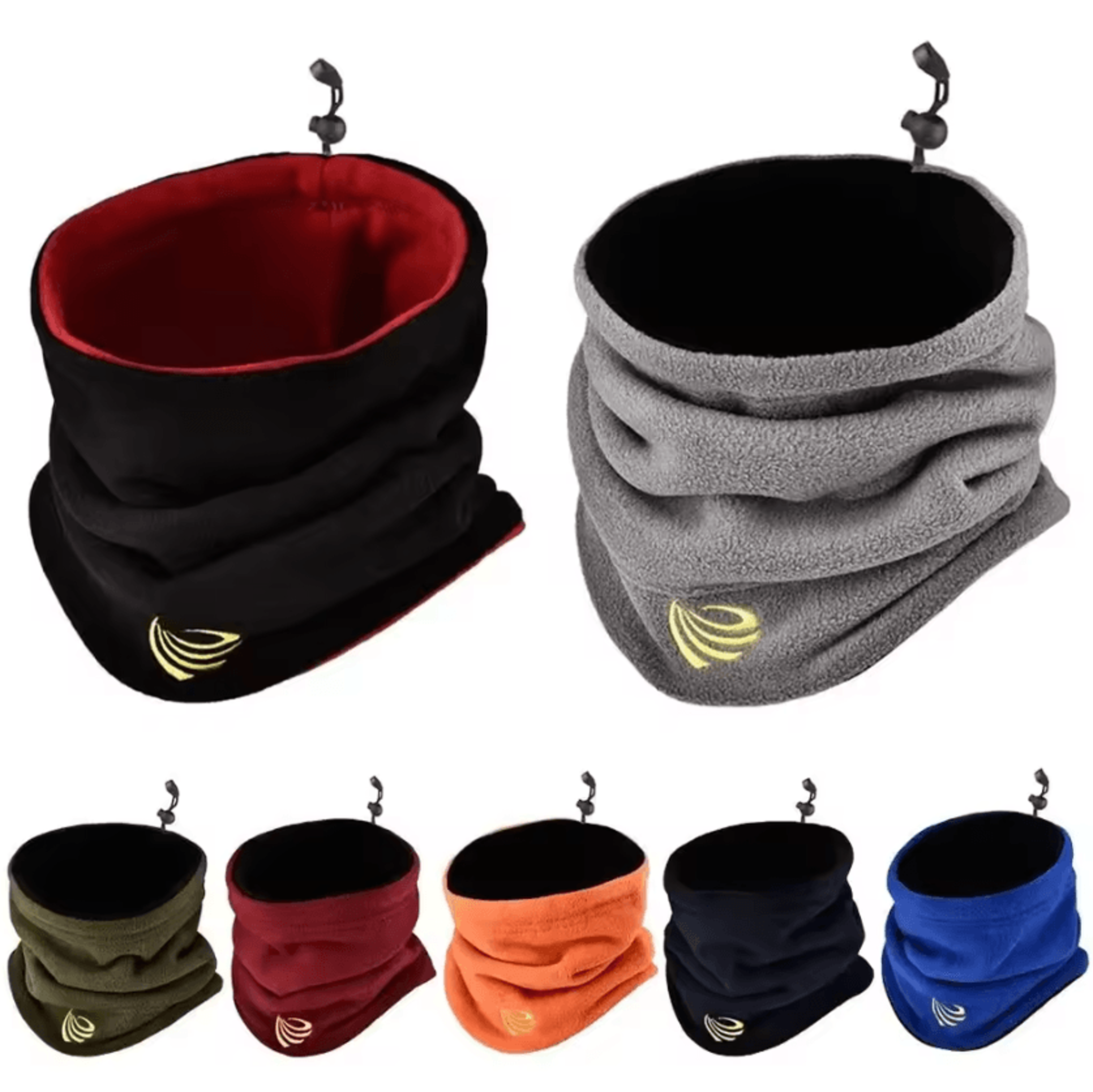 winter fleece neck gaiter for skiing, camping and outdoor sports