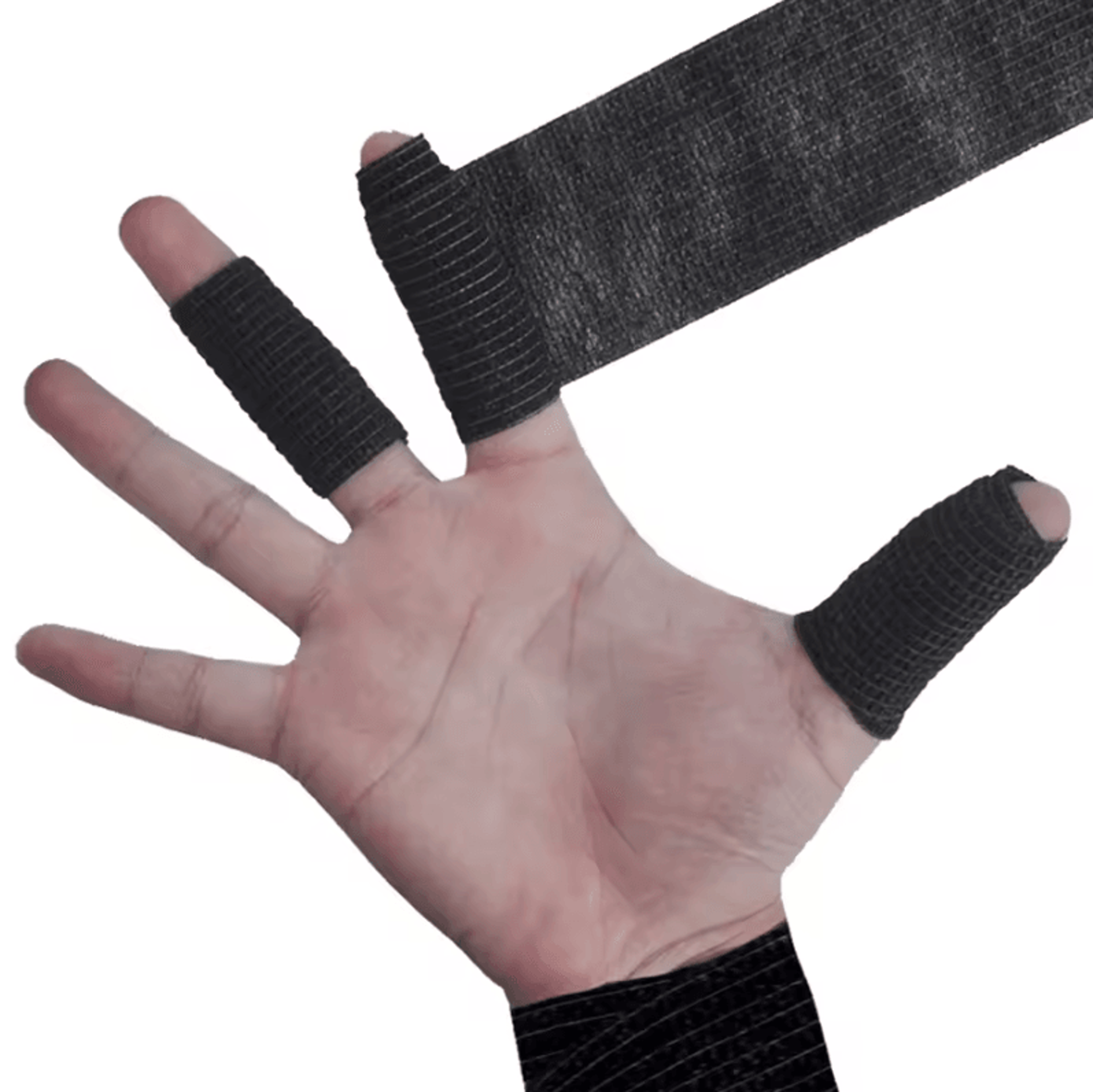 black self adhesive bandage wrap 5cm x 4.5m breathable cohesive sports tape