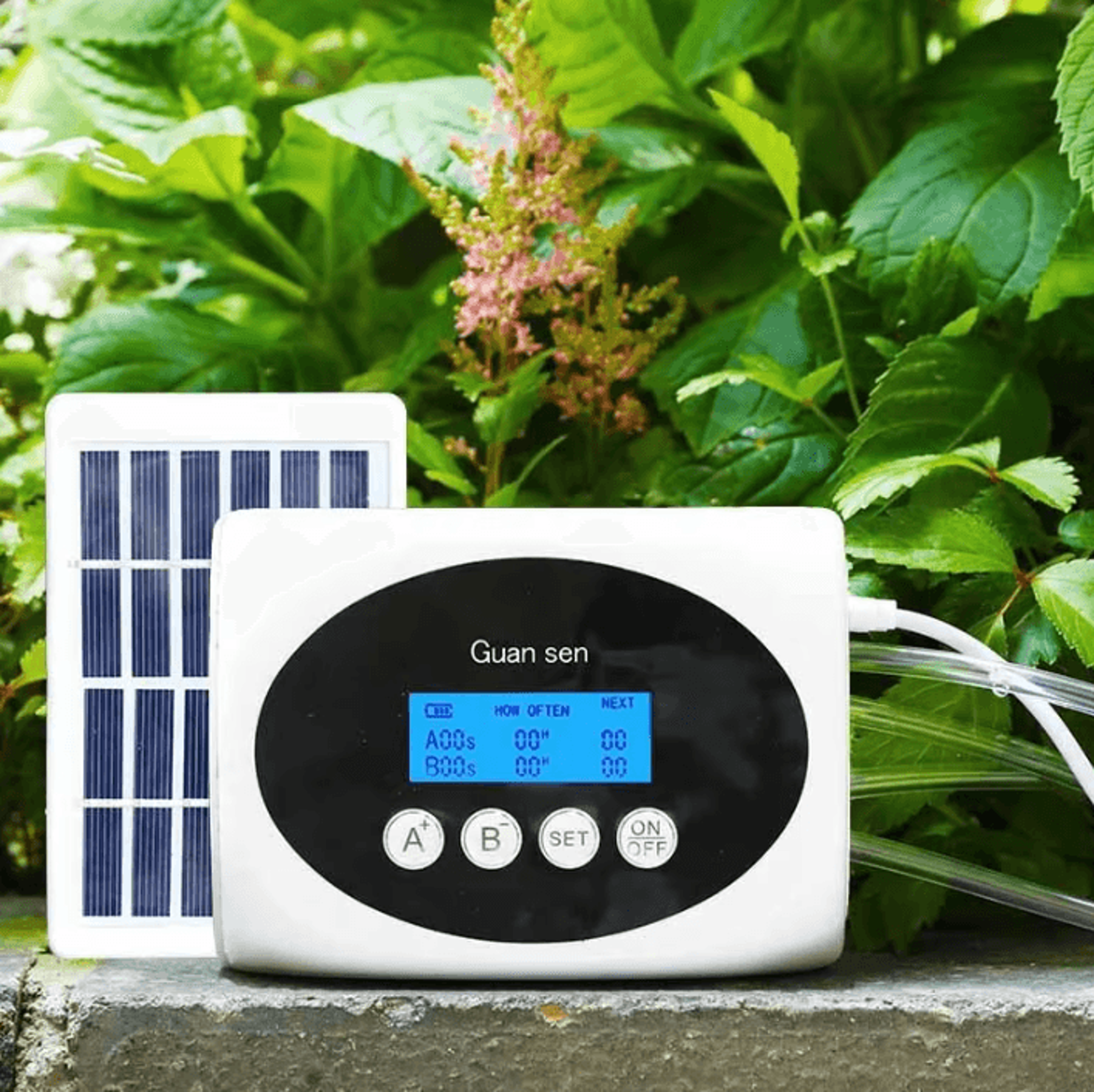 solar automatic drip irrigation system with dual pump & smart watering timer