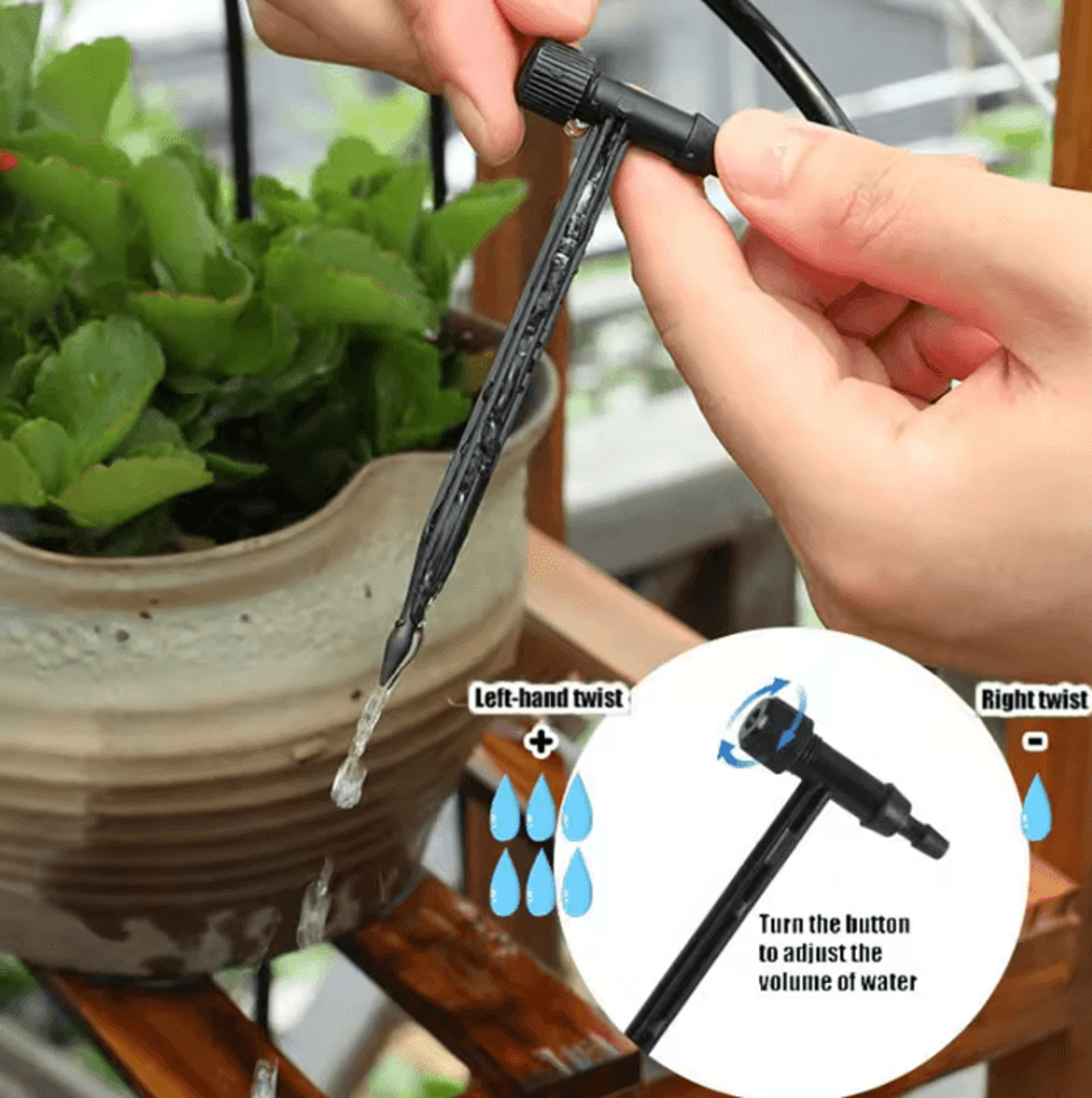 adjustable drip irrigation kit water saving micro dripper for potted plants