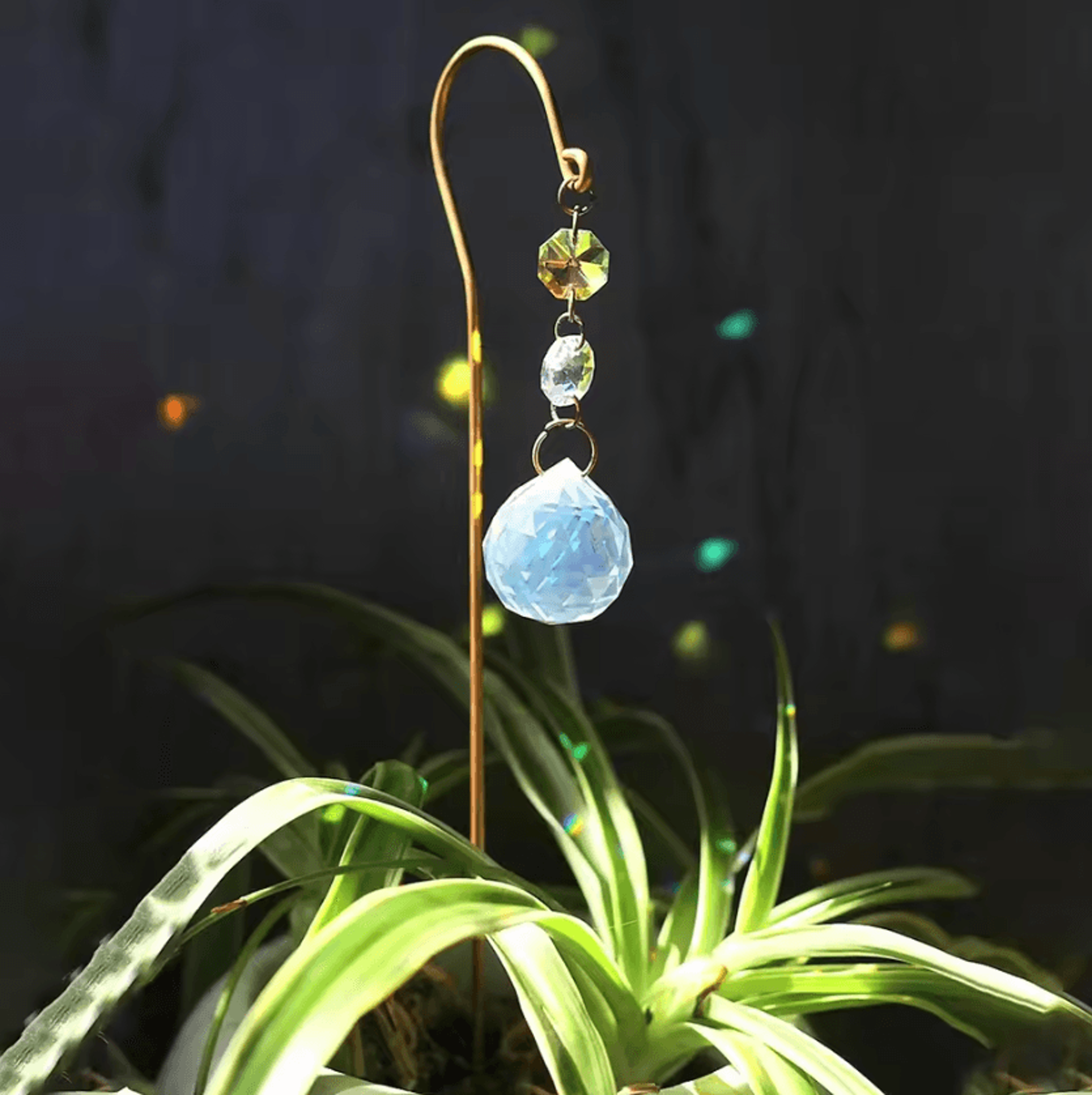 crystal sun catcher garden ornament hanging prism for potted plants