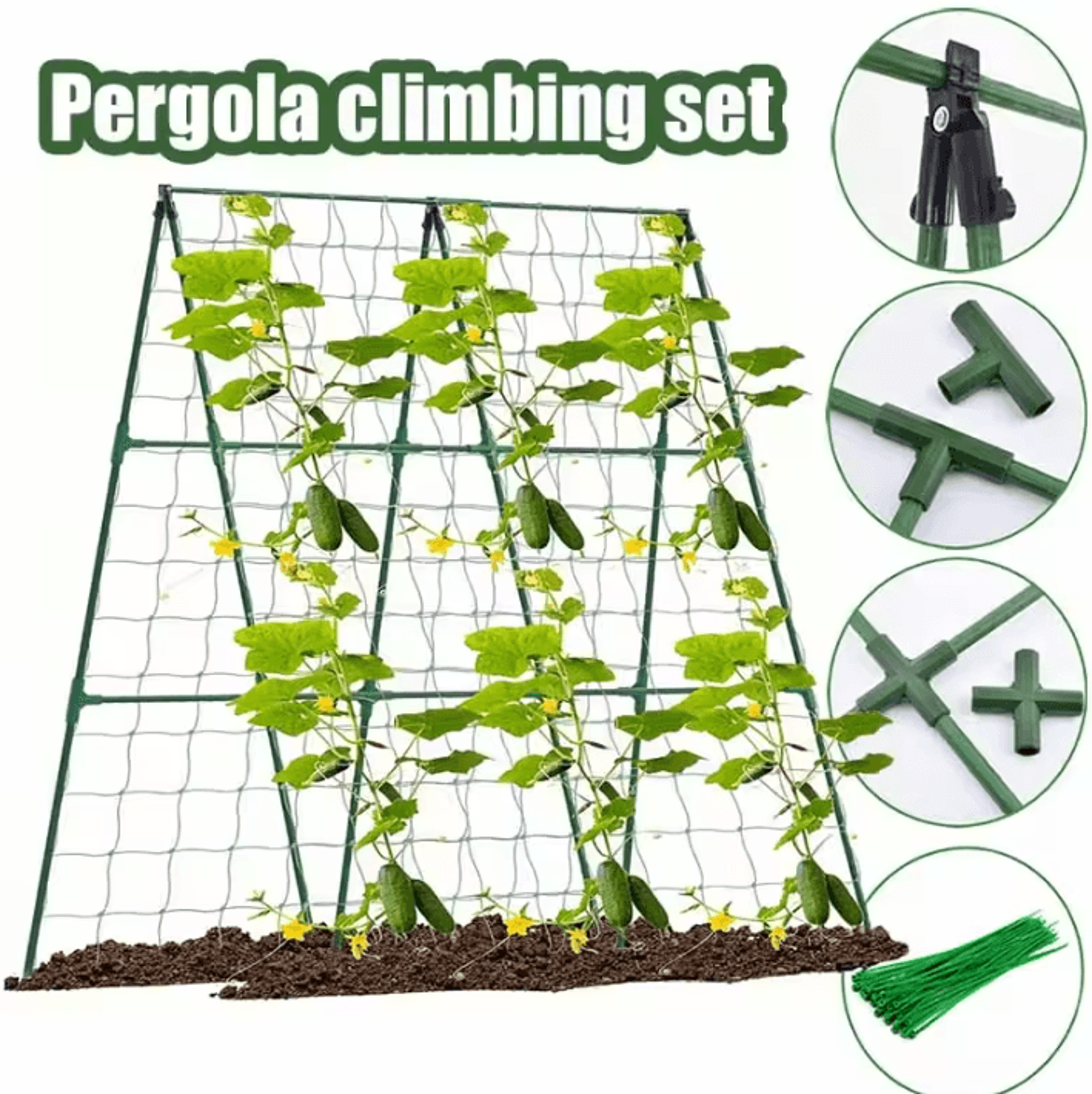 heavy-duty a-frame garden trellis kit plant support for climbing vegetables