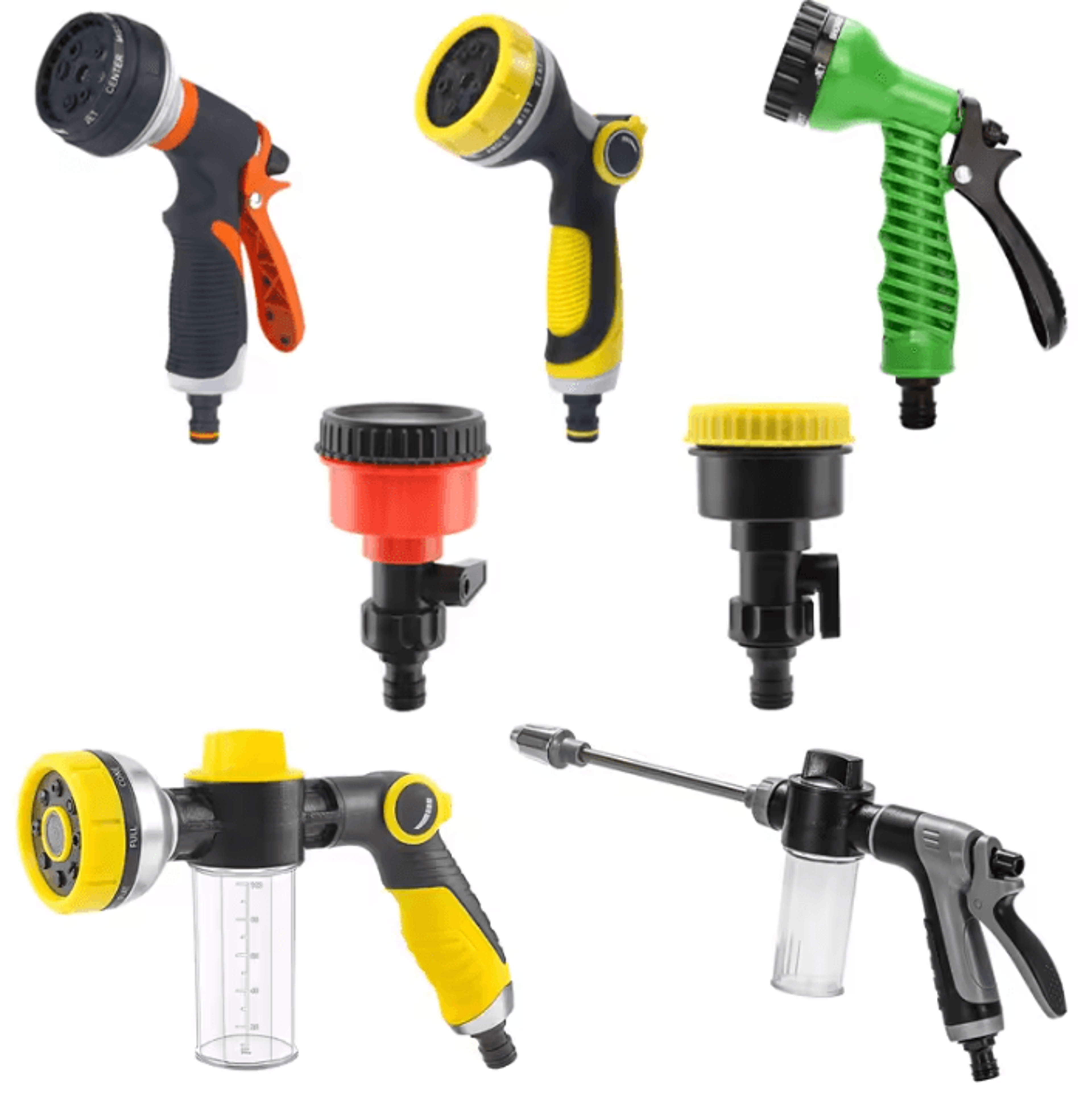 high pressure water spray gun with foam bottle for car washing & garden watering