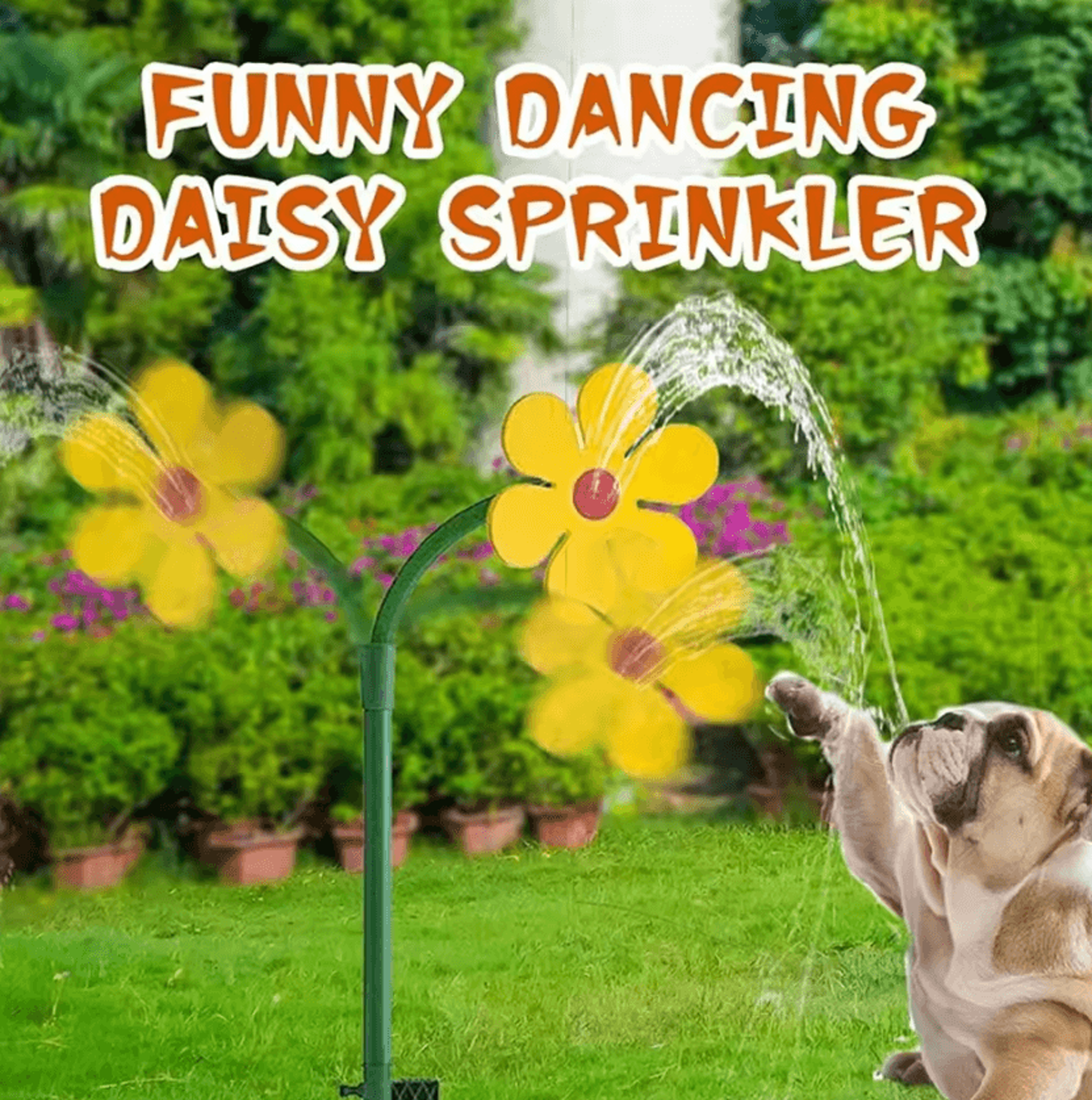 flower shape rotating garden sprinkler 720° spinning lawn water sprayer