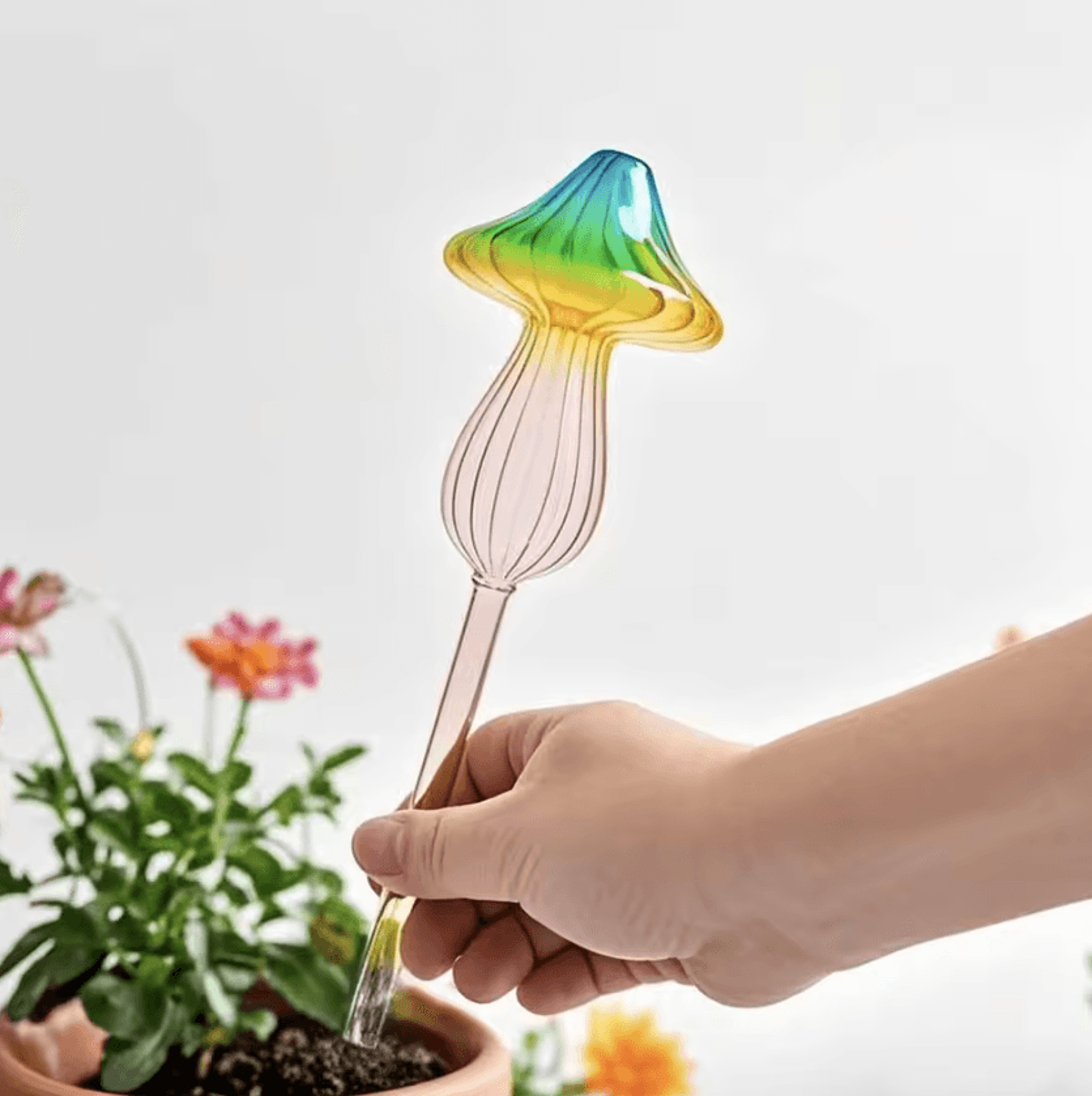 glass self watering plant bulb automatic watering spike for indoor & outdoor plants
