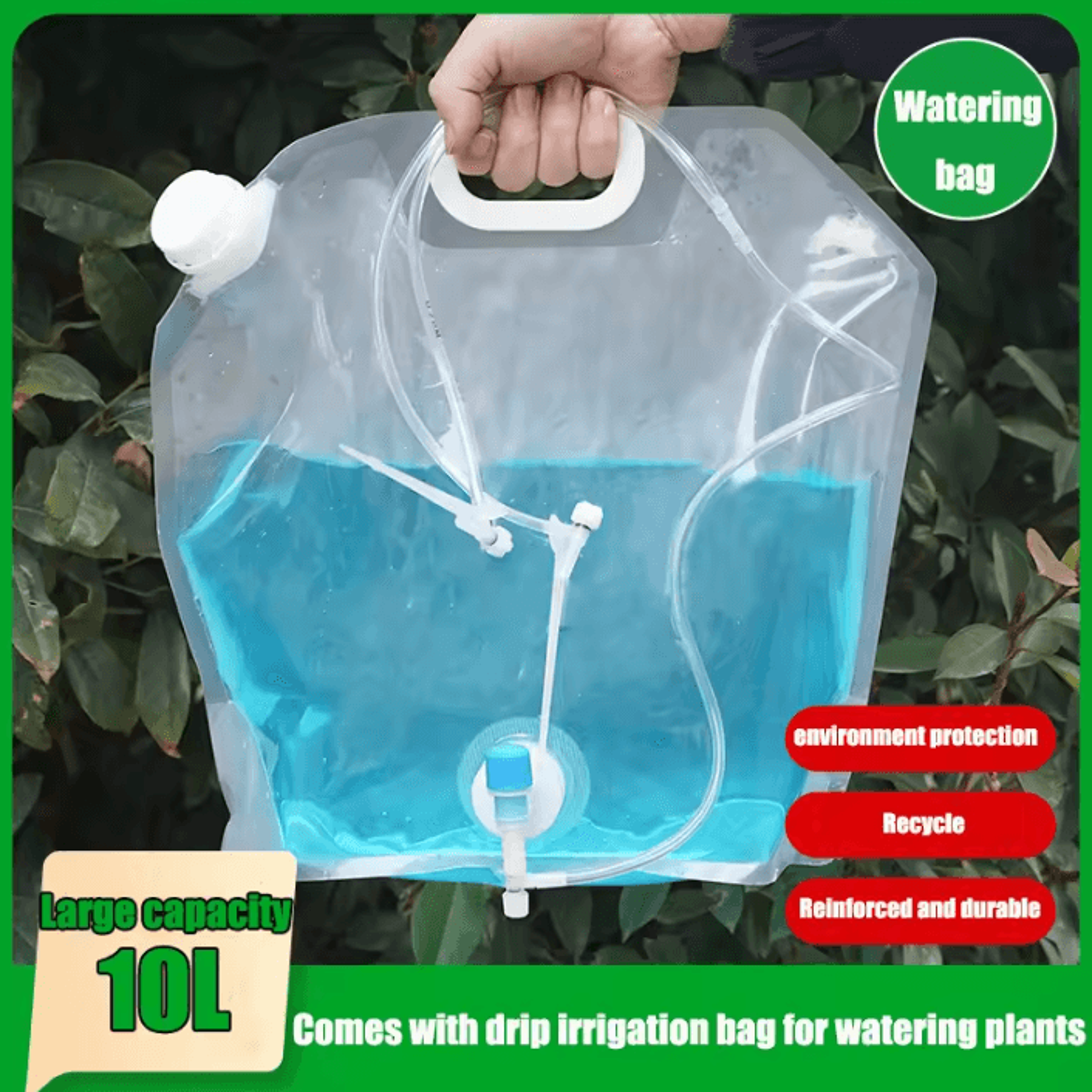 10l self watering plant bag adjustable slow release drip irrigation system