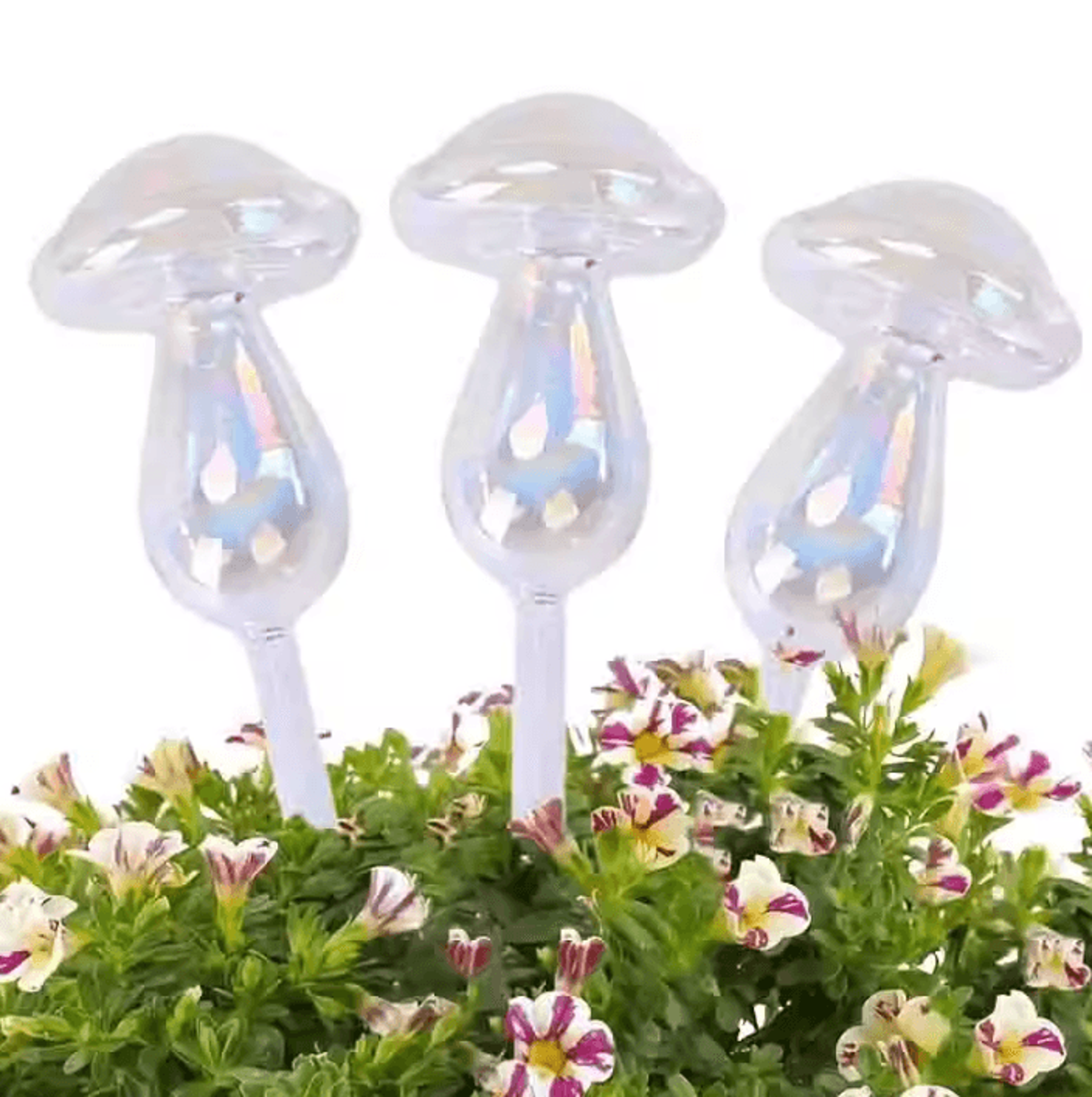 glass mushroom self watering bulbs automatic plant watering spikes for indoor & outdoor plants