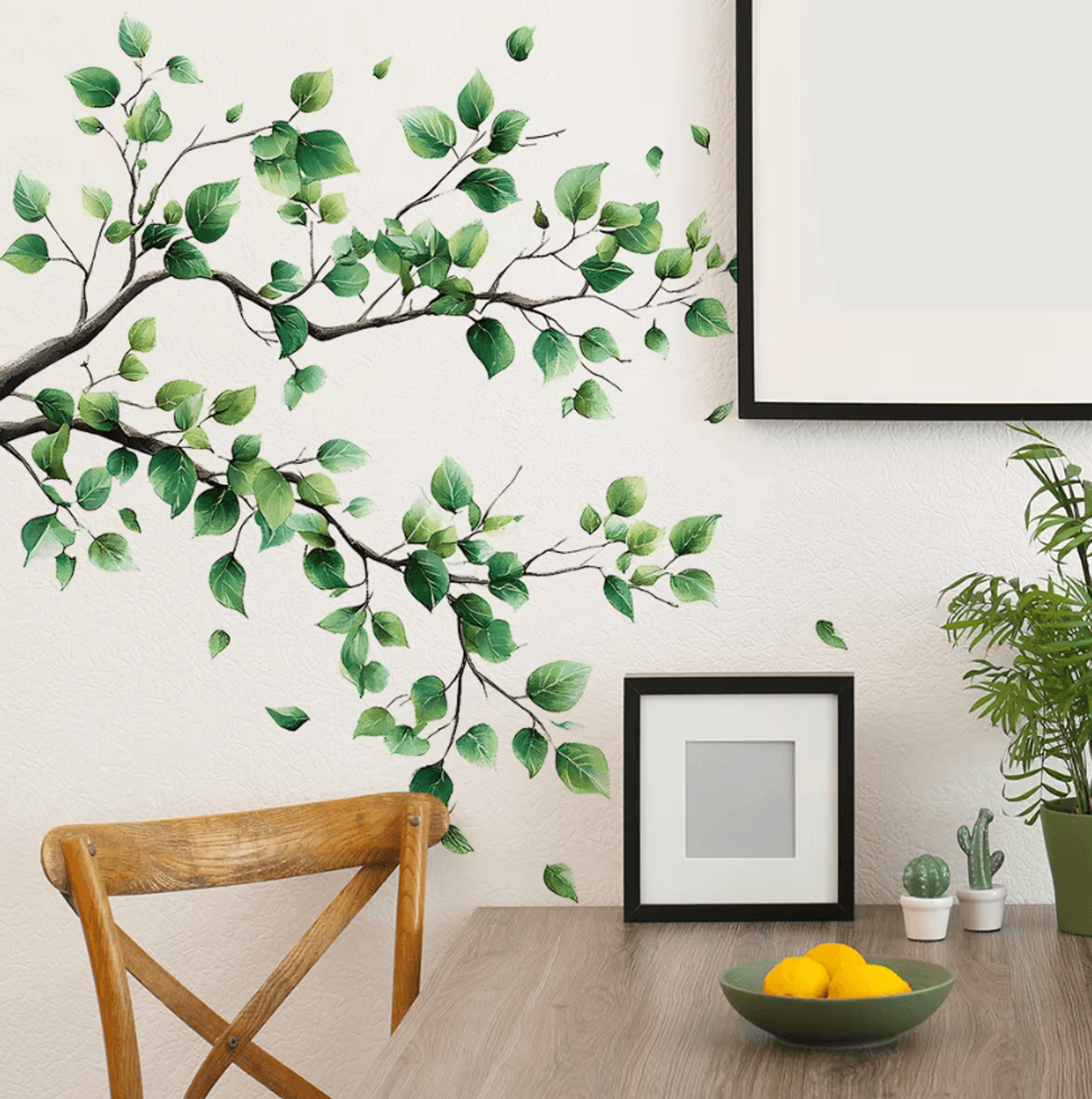 branches and leaves peel and stick wall decal for home decor