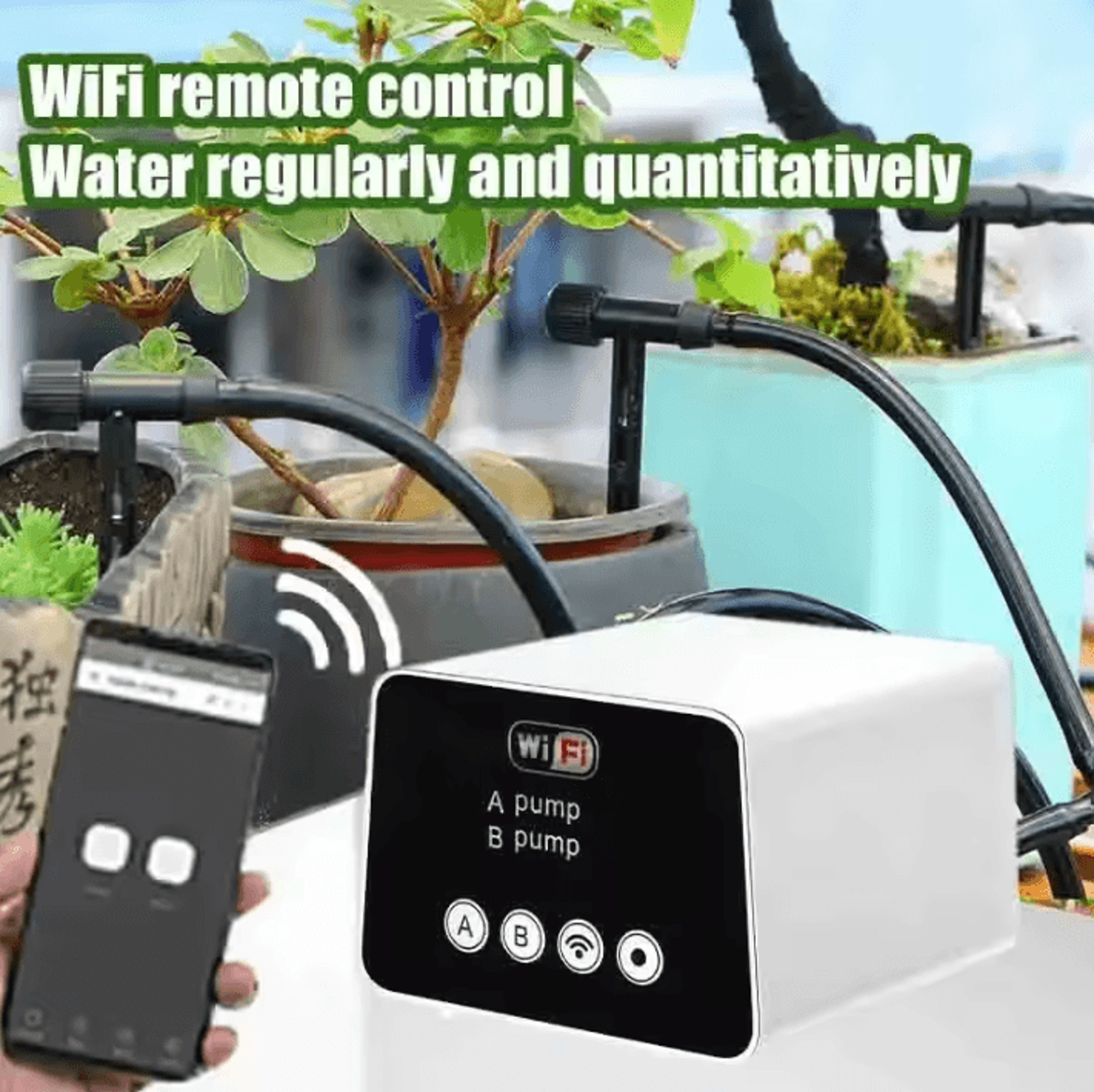 smart wifi automatic drip irrigation controller with dual pump