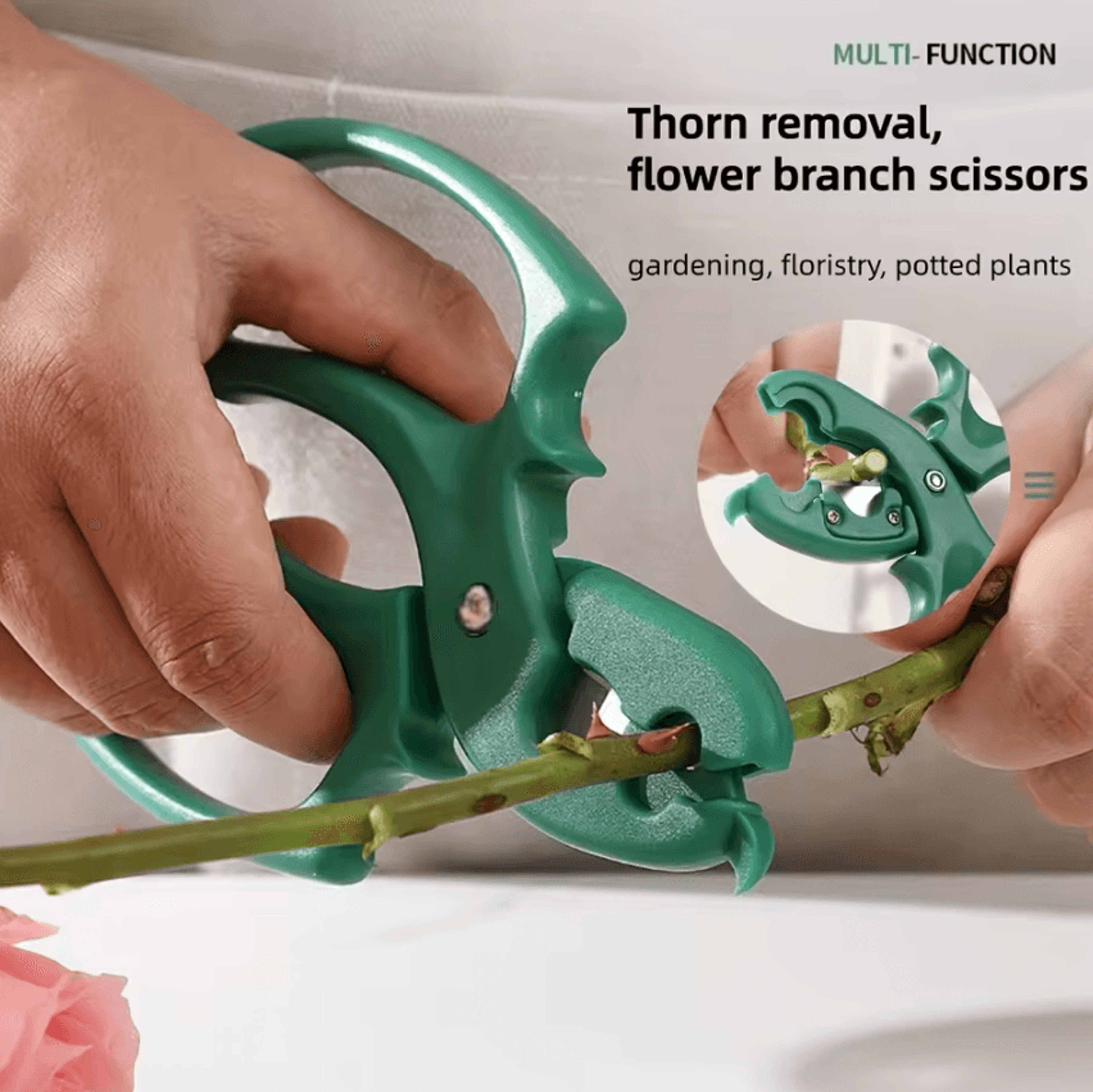 2-in-1 rose thorn remover & floral pruning scissors