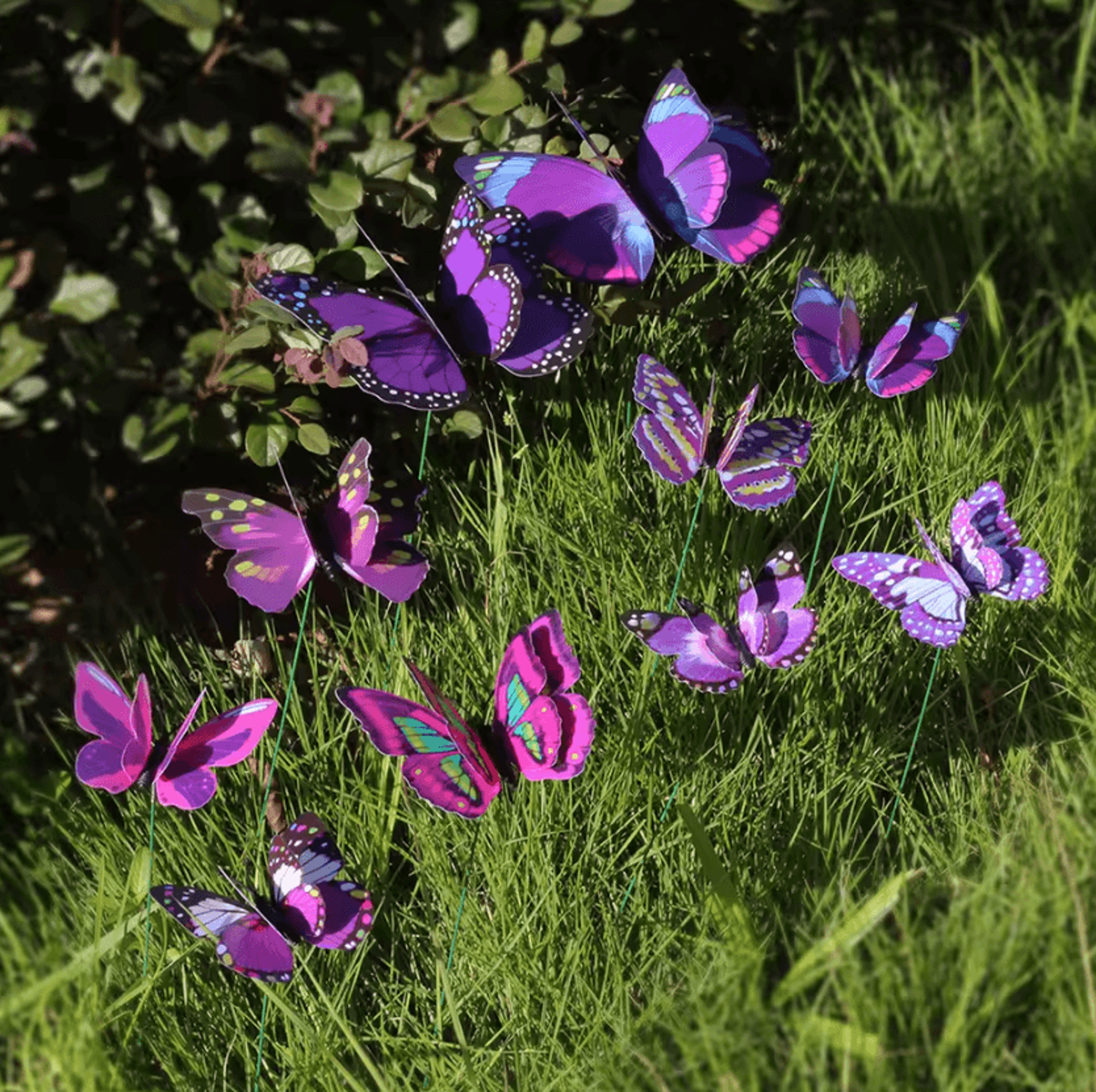 10pcs 3d butterfly garden stakes – colorful waterproof butterfly decorations for planters, gardens & outdoor decor