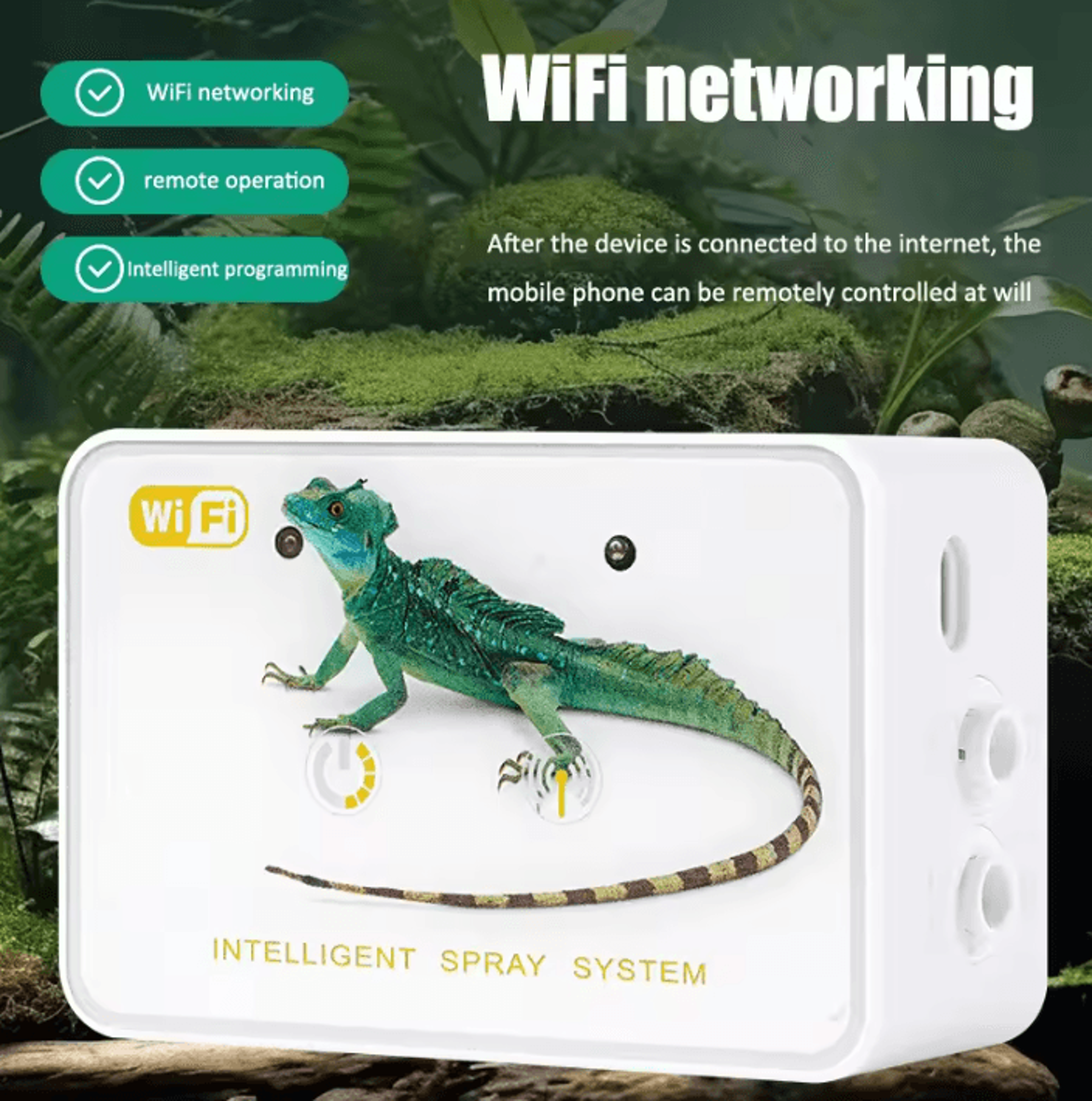 wifi smart reptile fogger – automatic mist sprinkler system for terrariums & rainforest habitats