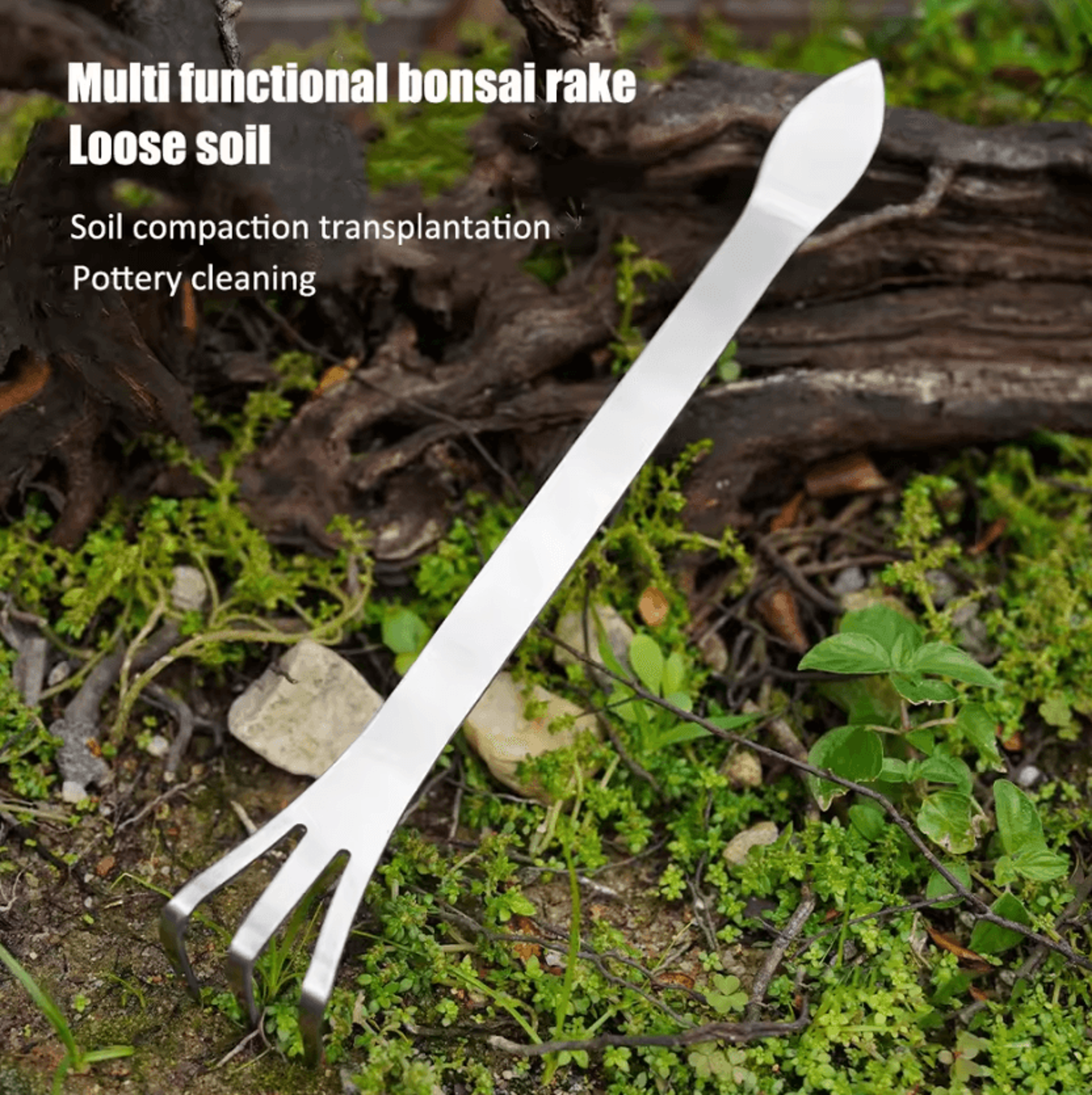 3-claw hand garden rake – three tooth soil loosening tool for weeding, digging & cultivating