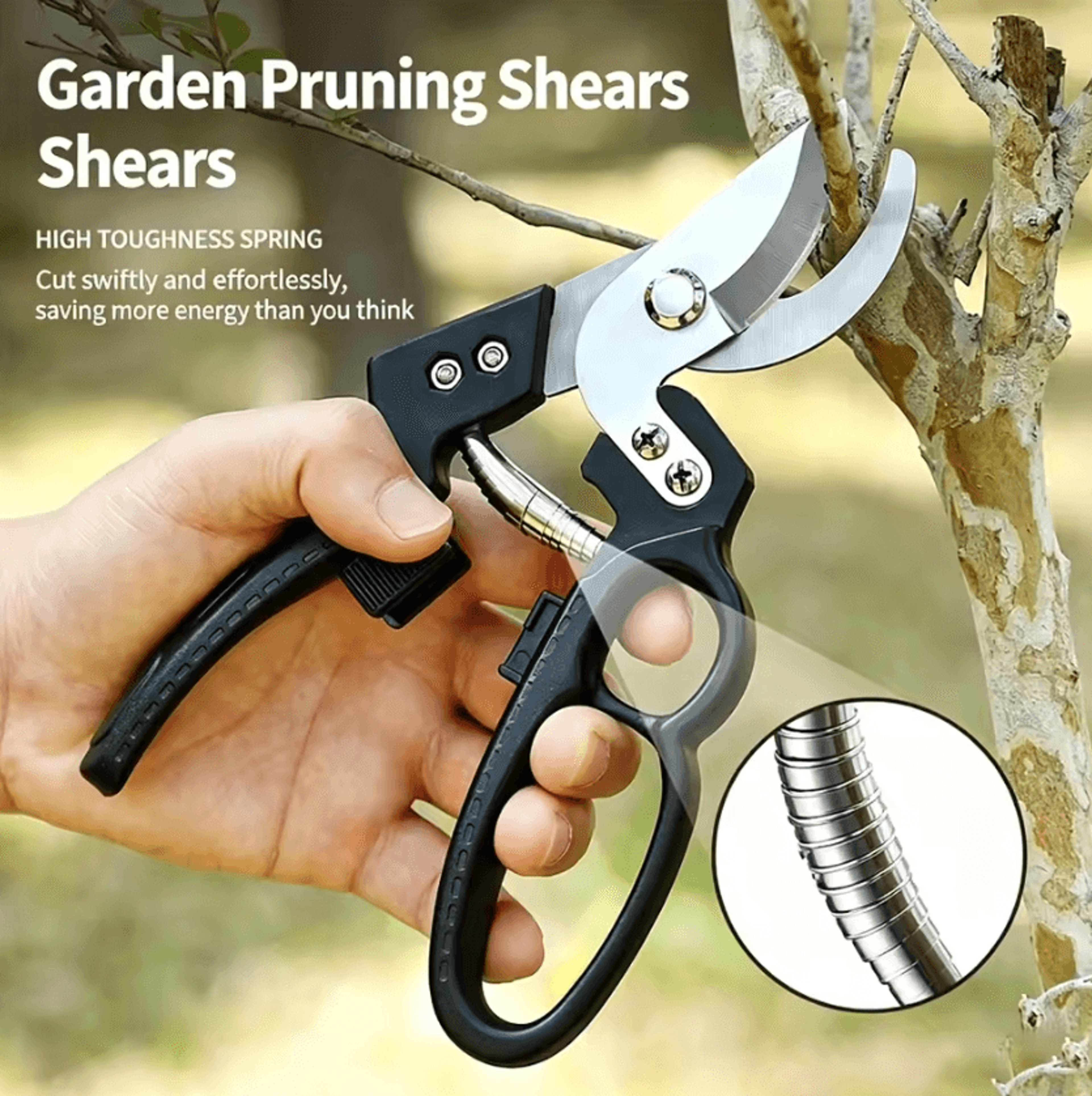 sk5 high carbon steel pruning shears – heavy duty branch cutter for fruit trees, bonsai & garden trimming