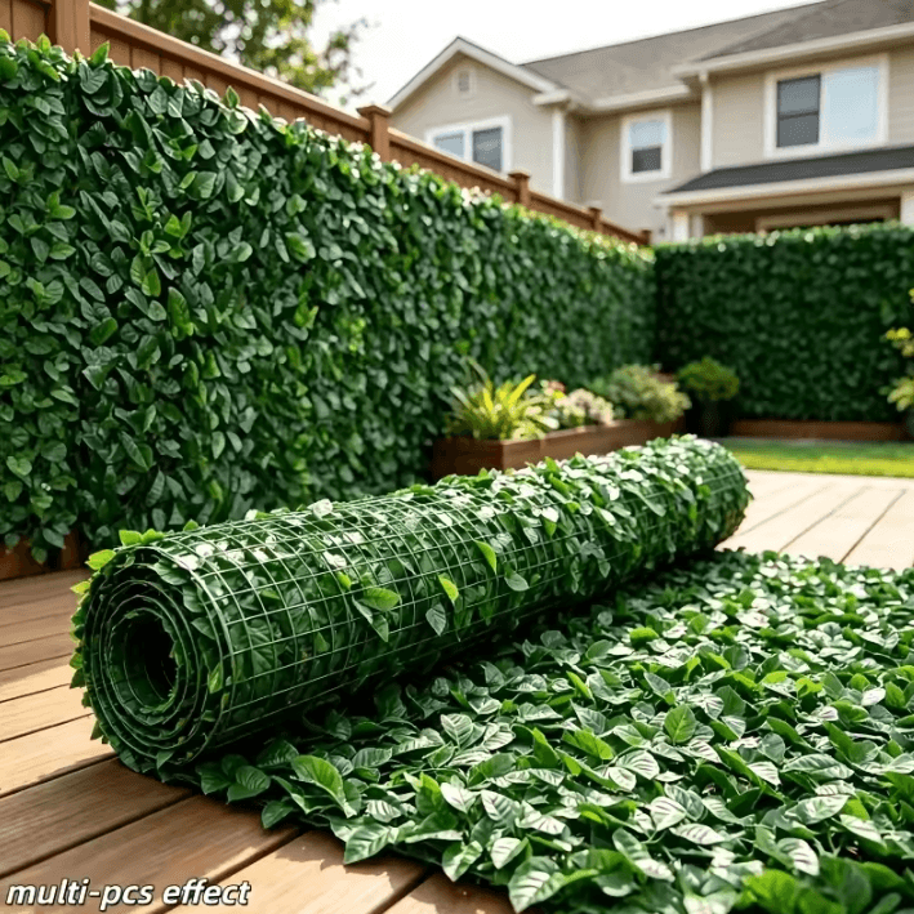 artificial leaf privacy fence – decorative greenery screen for garden, balcony & porch