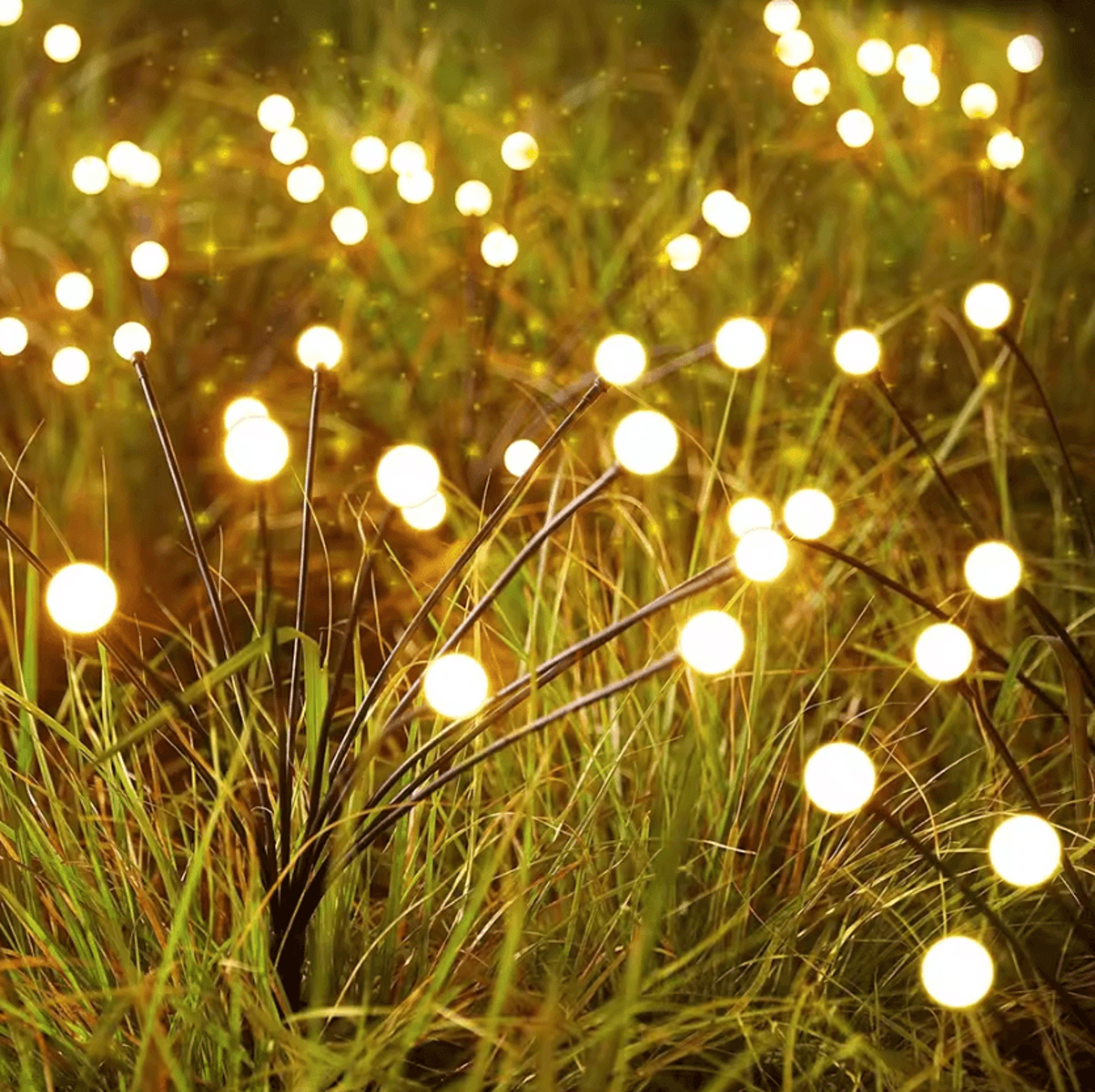 6 led solar firefly garden lights – waterproof swaying outdoor lights for yard, patio & pathway