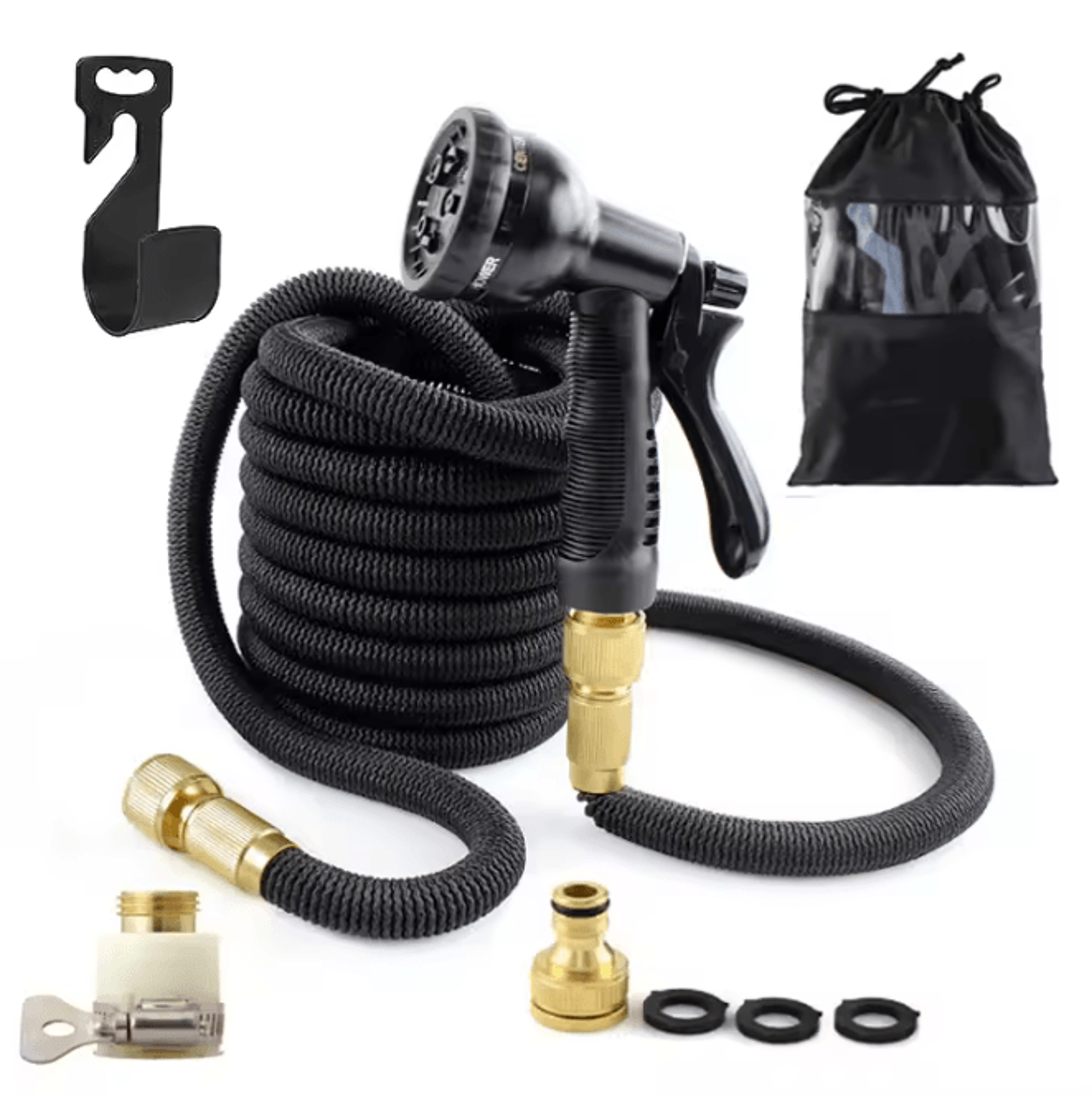 expandable flexible garden water hose for high pressure watering and car washing