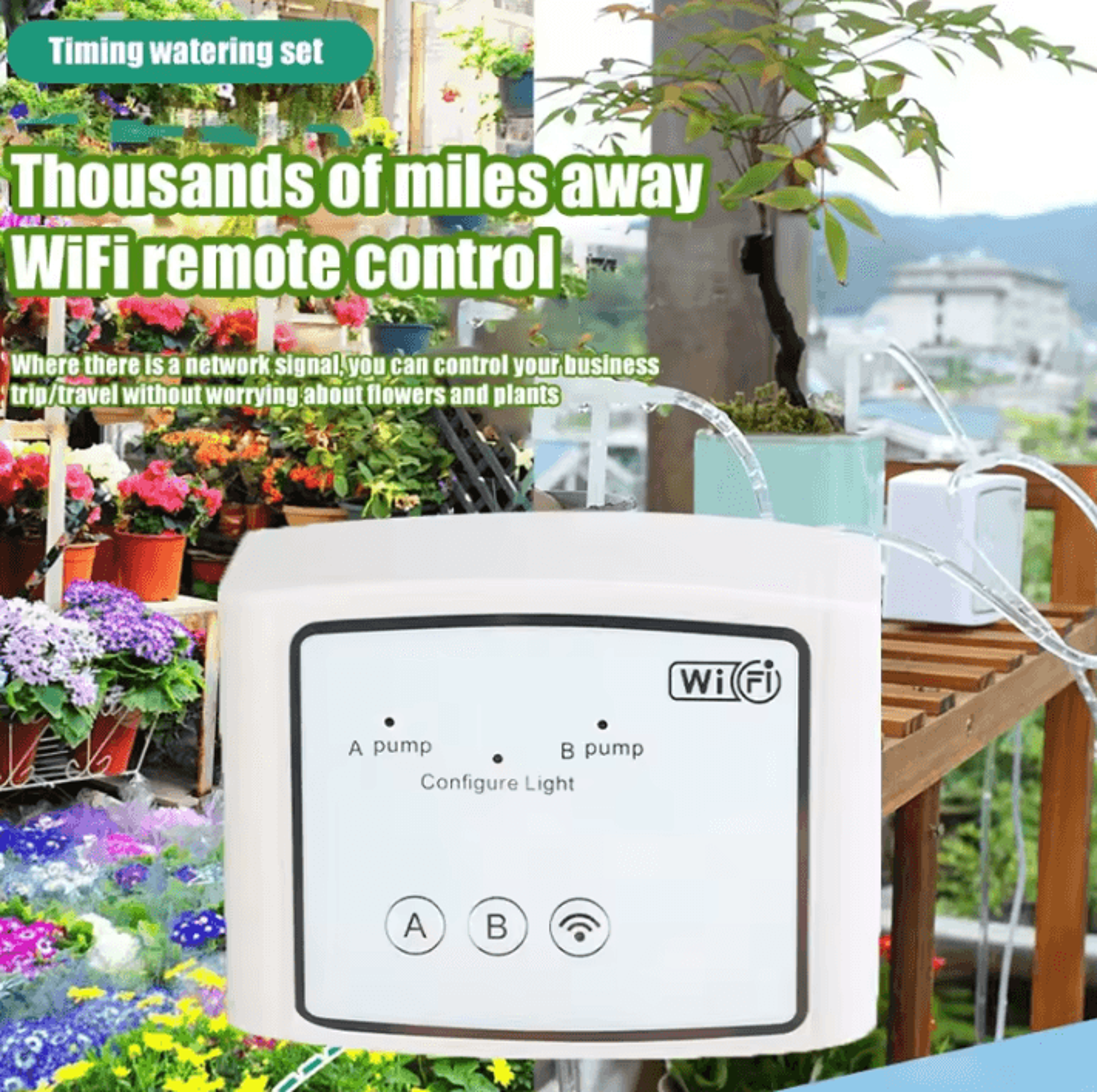 wifi smart automatic drip irrigation system with double pump and mobile app control