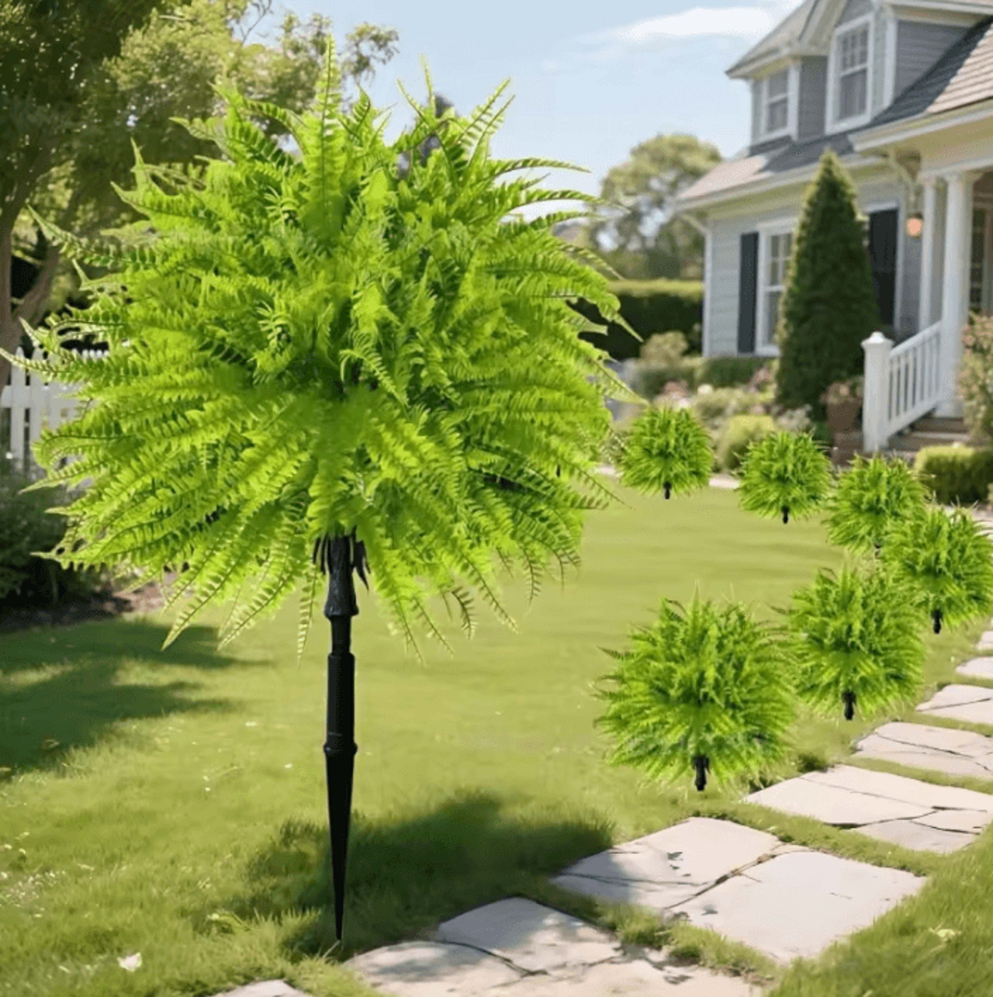 artificial persian fern cypress tree stakes for garden and home landscape decor