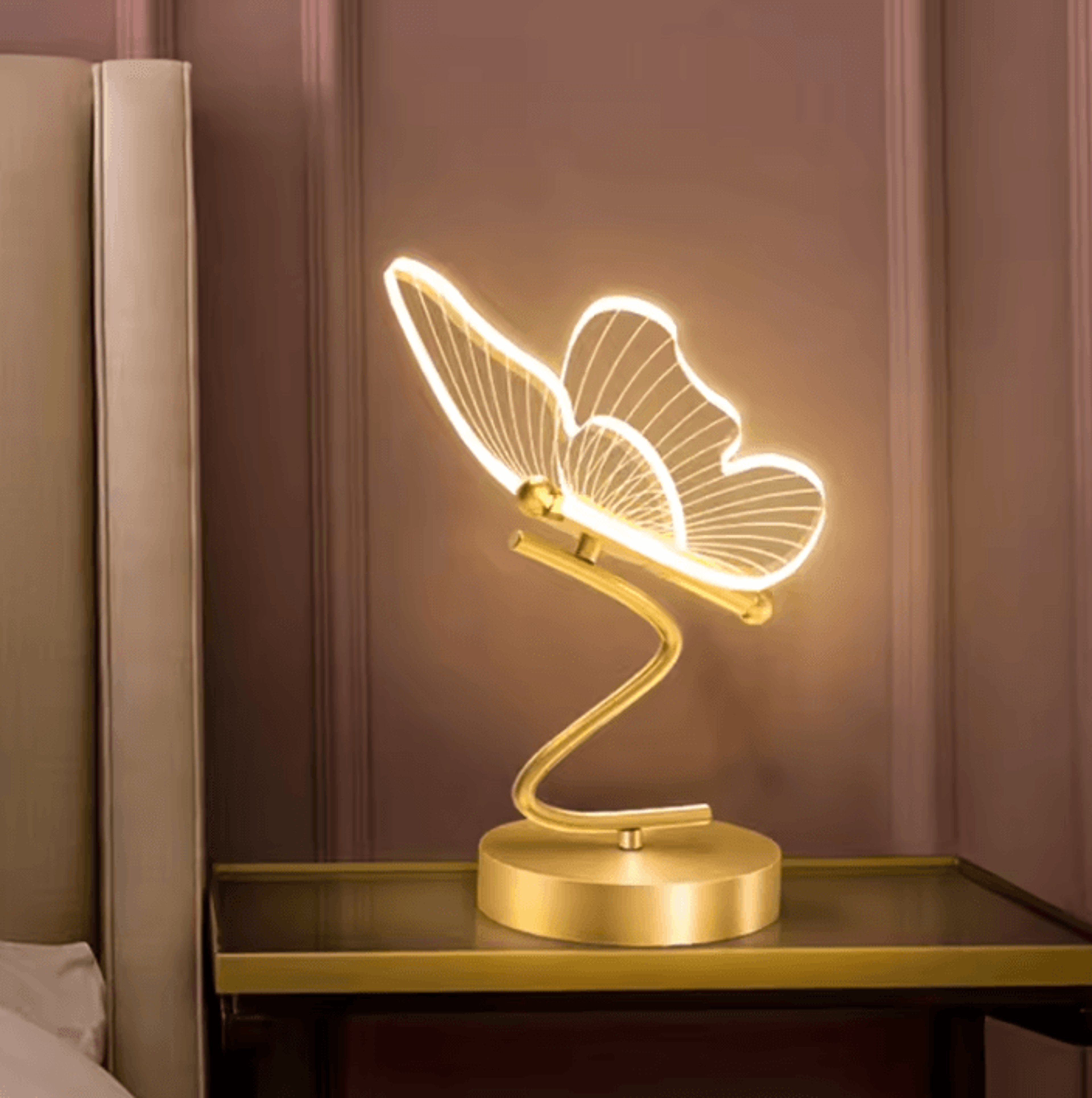 nordic butterfly led table lamp for bedroom and home decor