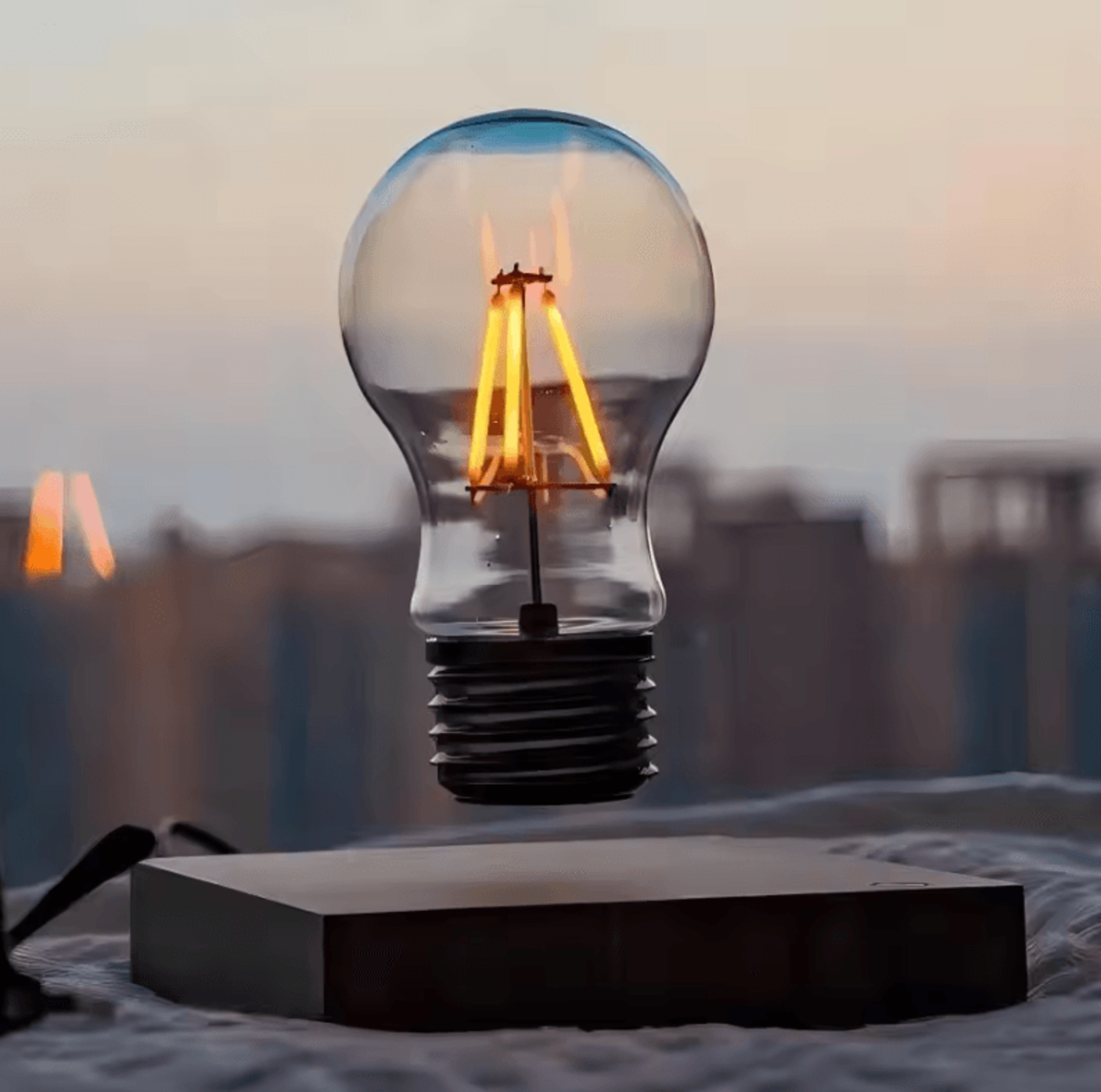 magnetic levitating led lamp floating light bulb desk lamp for home & office decor