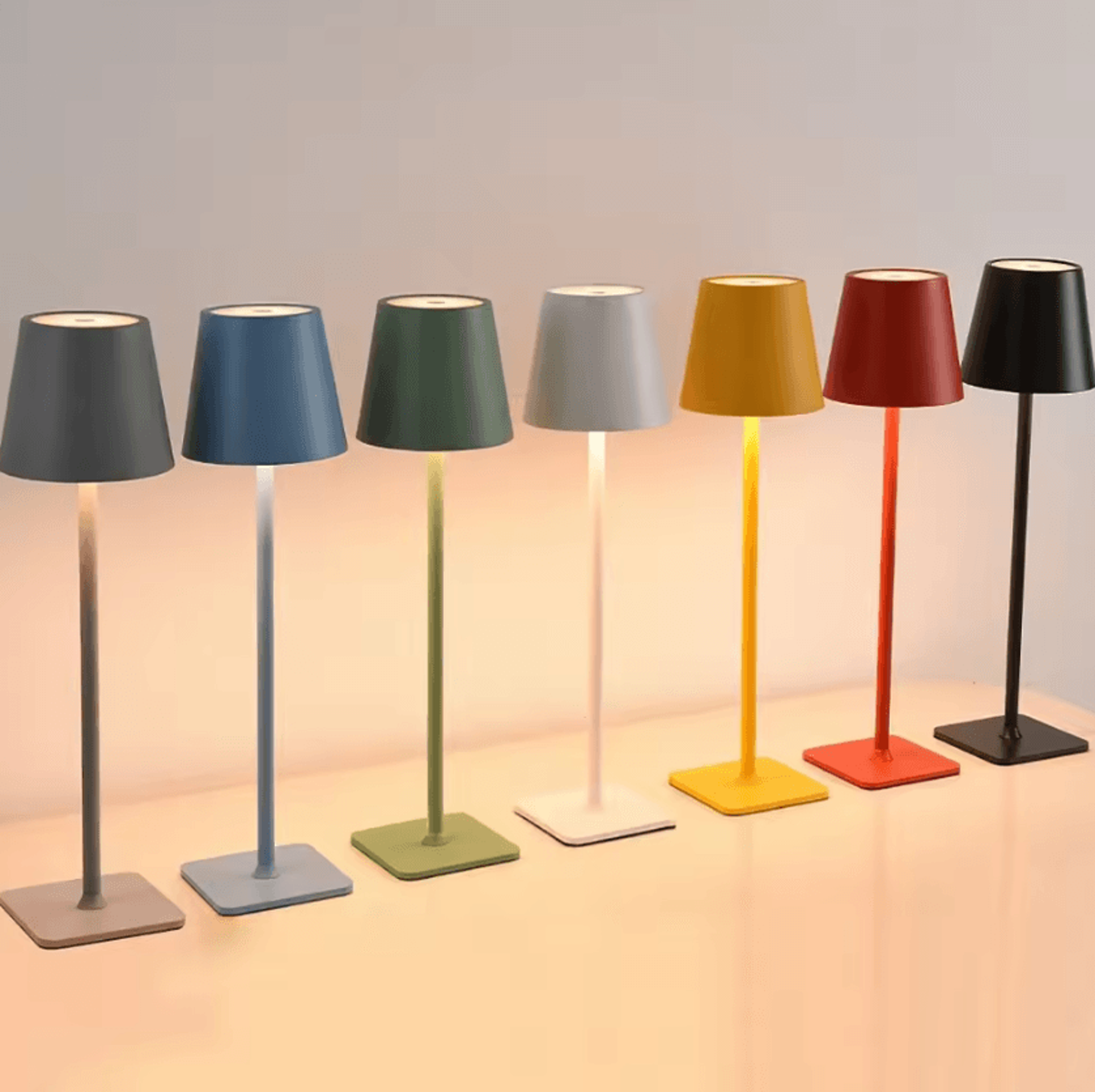 cordless rechargeable led table lamp with touch control for bedroom, restaurant & hotel
