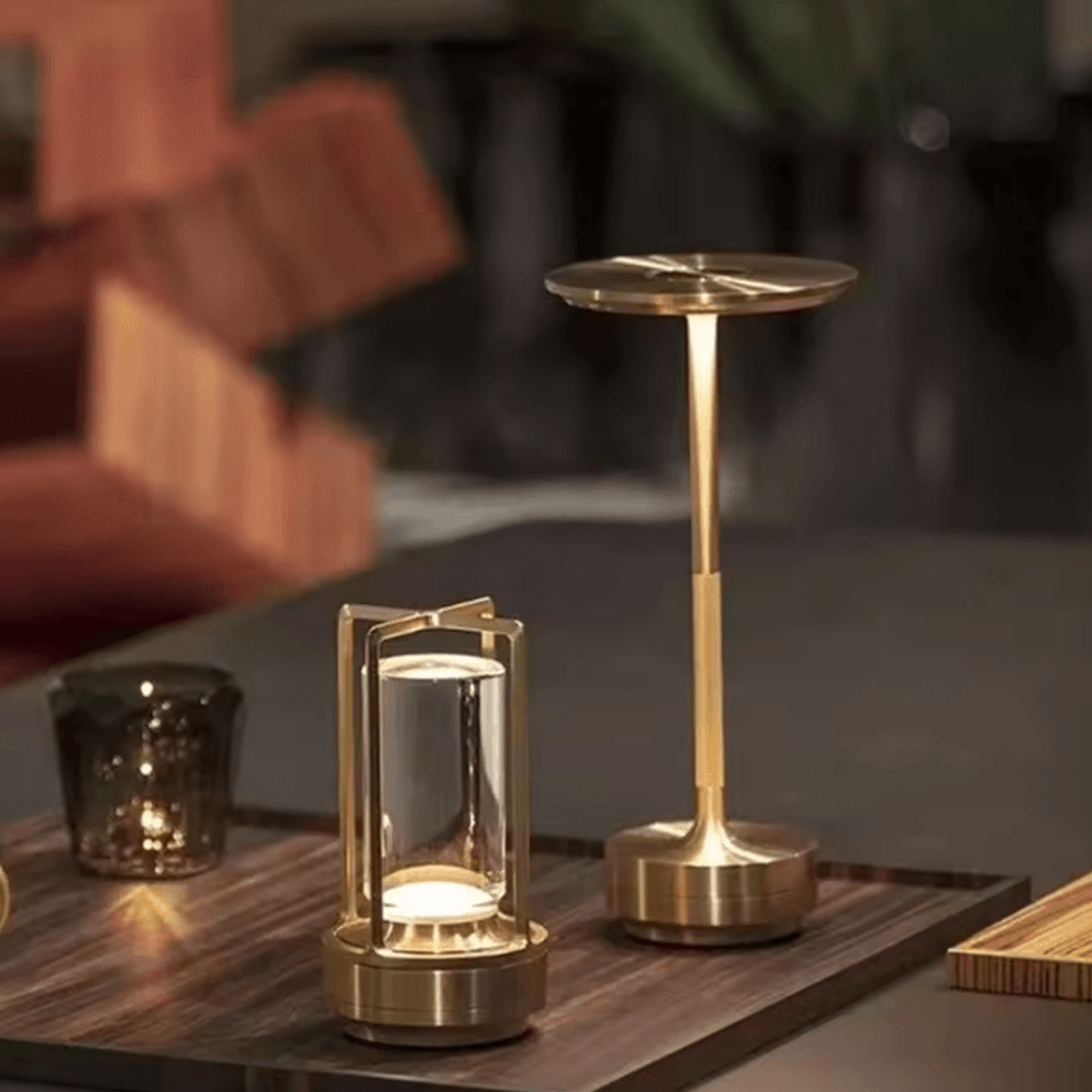 wireless rechargeable led table lamp with touch sensor for bedroom, restaurant & home decor