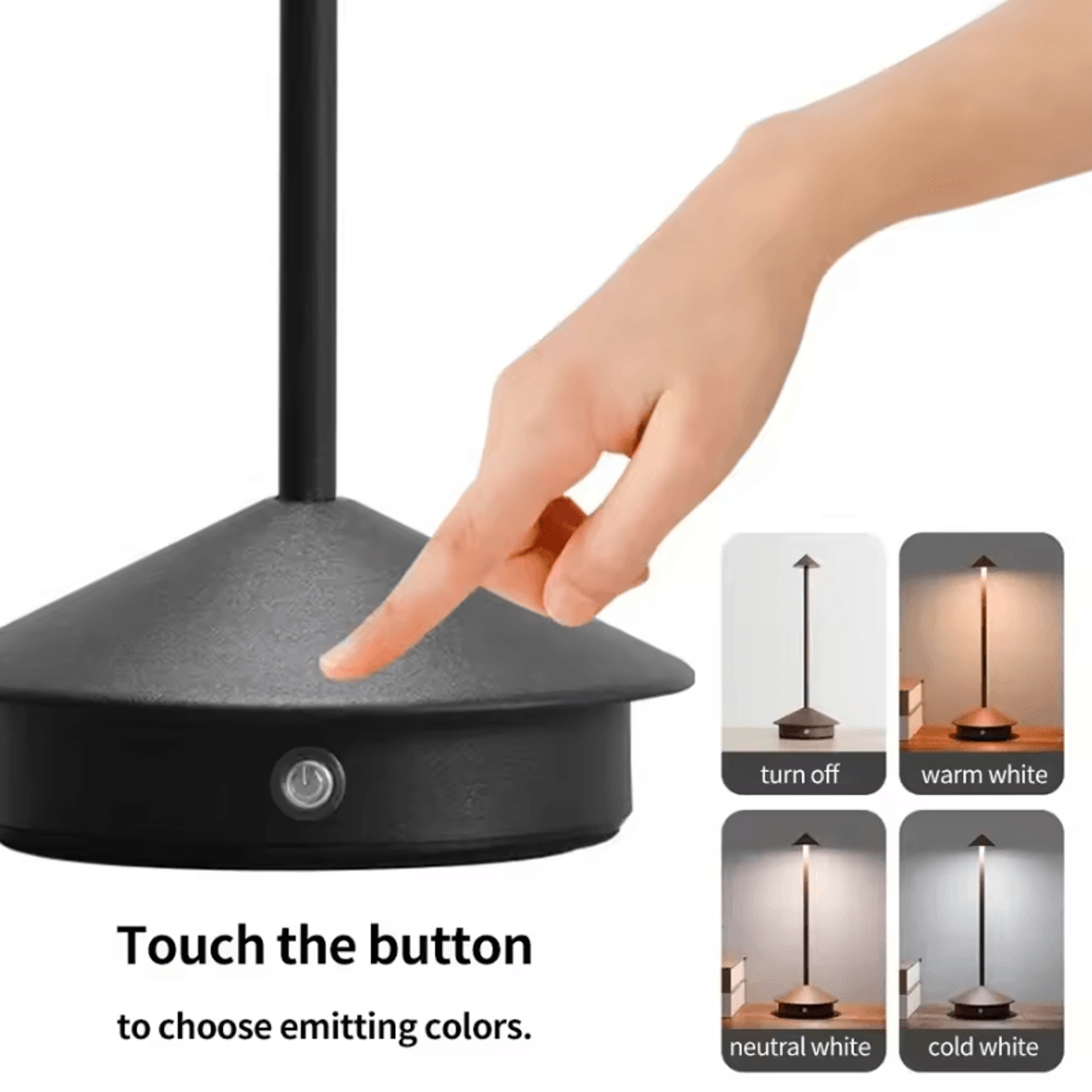 rechargeable touch led table lamp for dining, bedroom & decorative home lighting