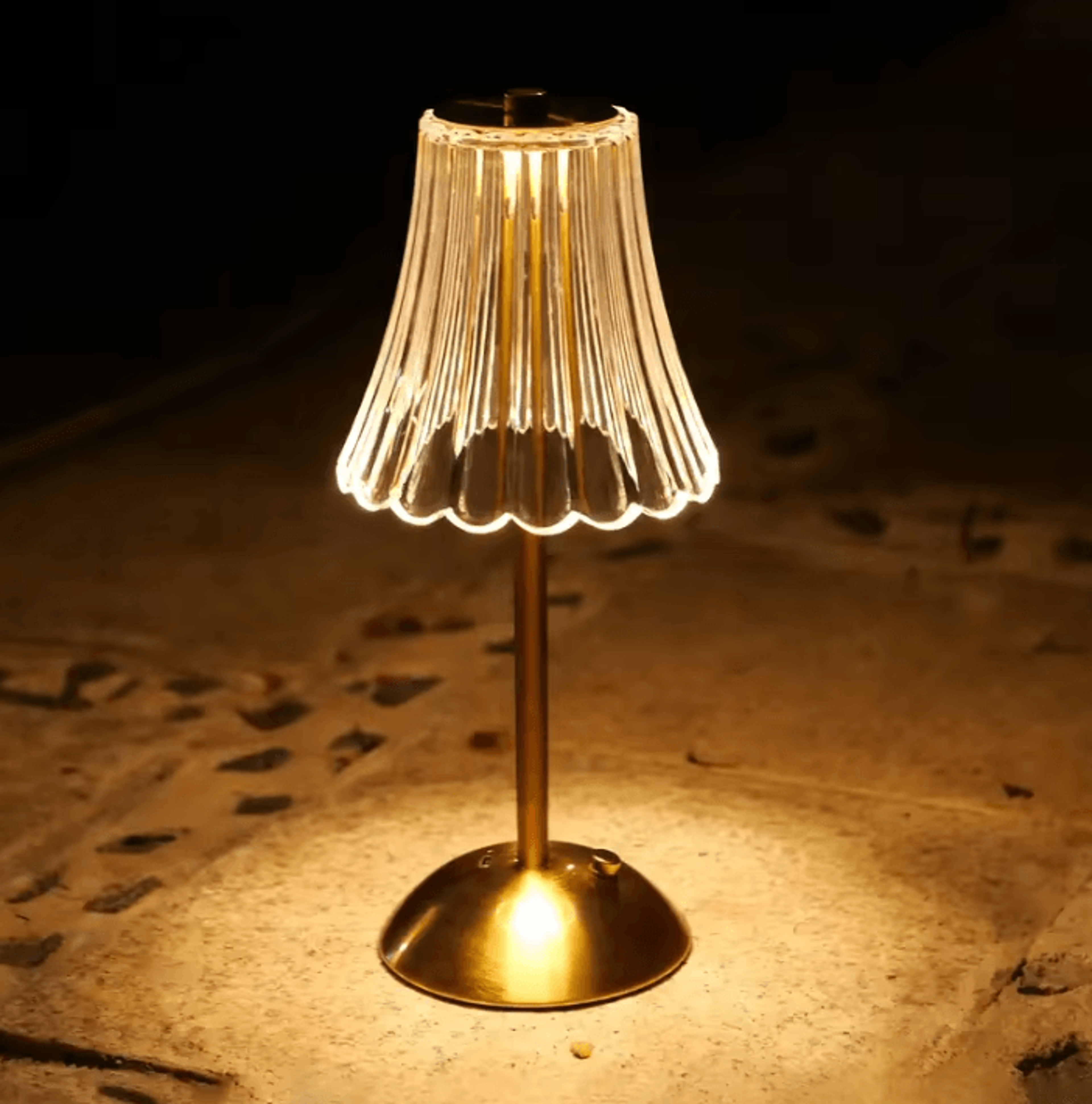 vintage crystal led desk lamp usb rechargeable bedside light for bedroom & living room