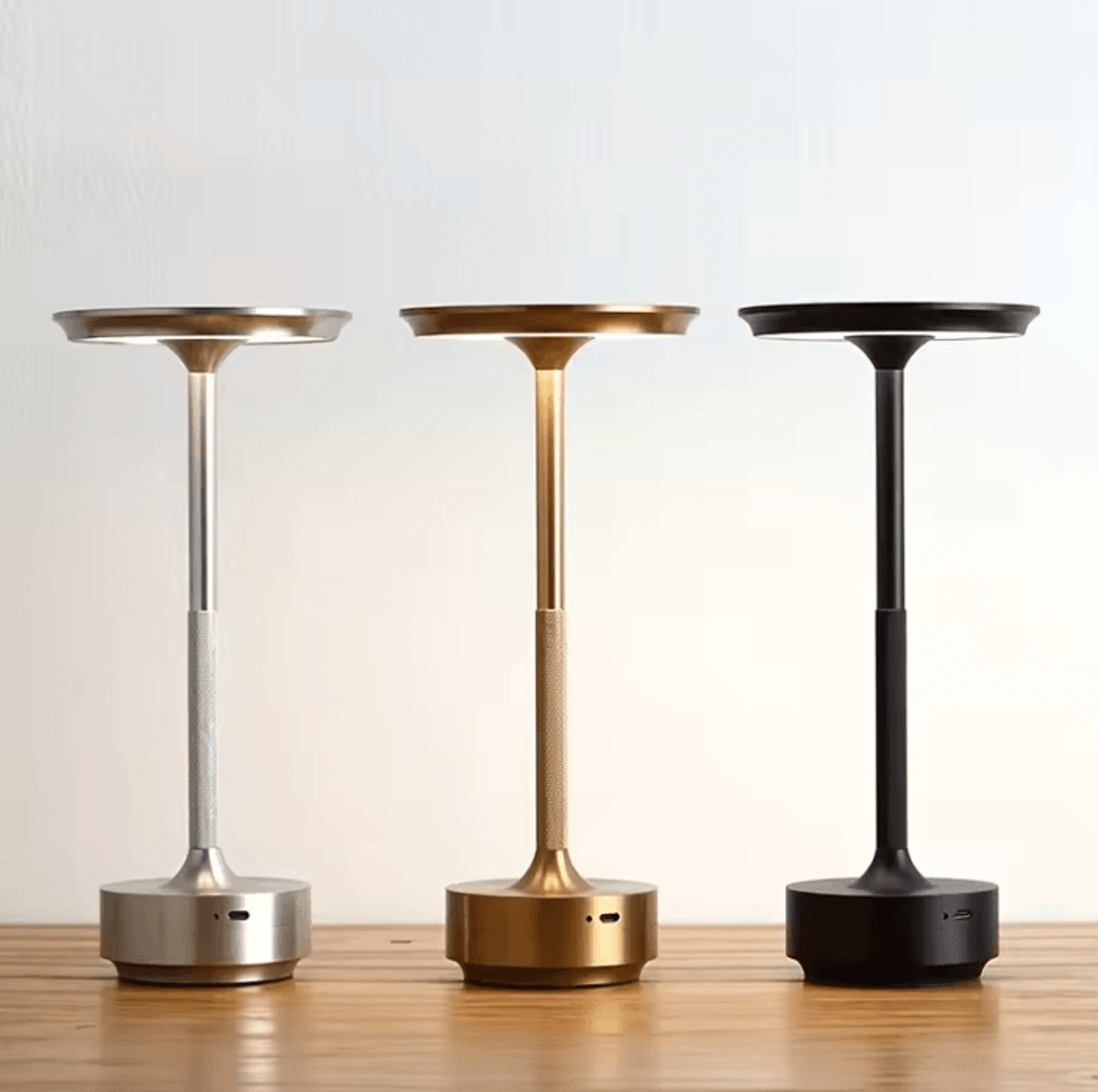 usb rechargeable touch sensor led table lamp with stepless dimming for bedroom & reading