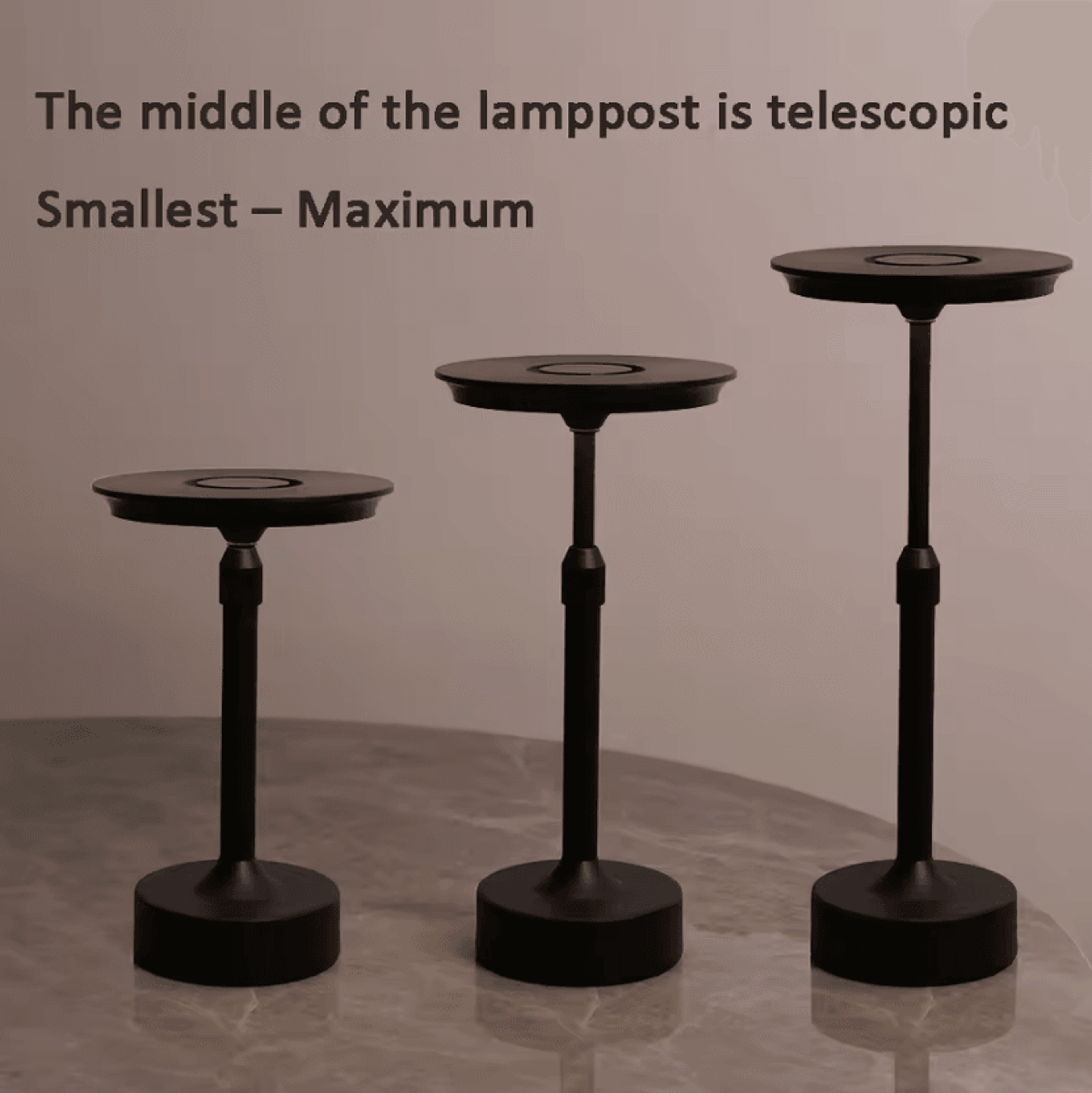 retro rechargeable touch table lamp adjustable height cordless led desk lamp