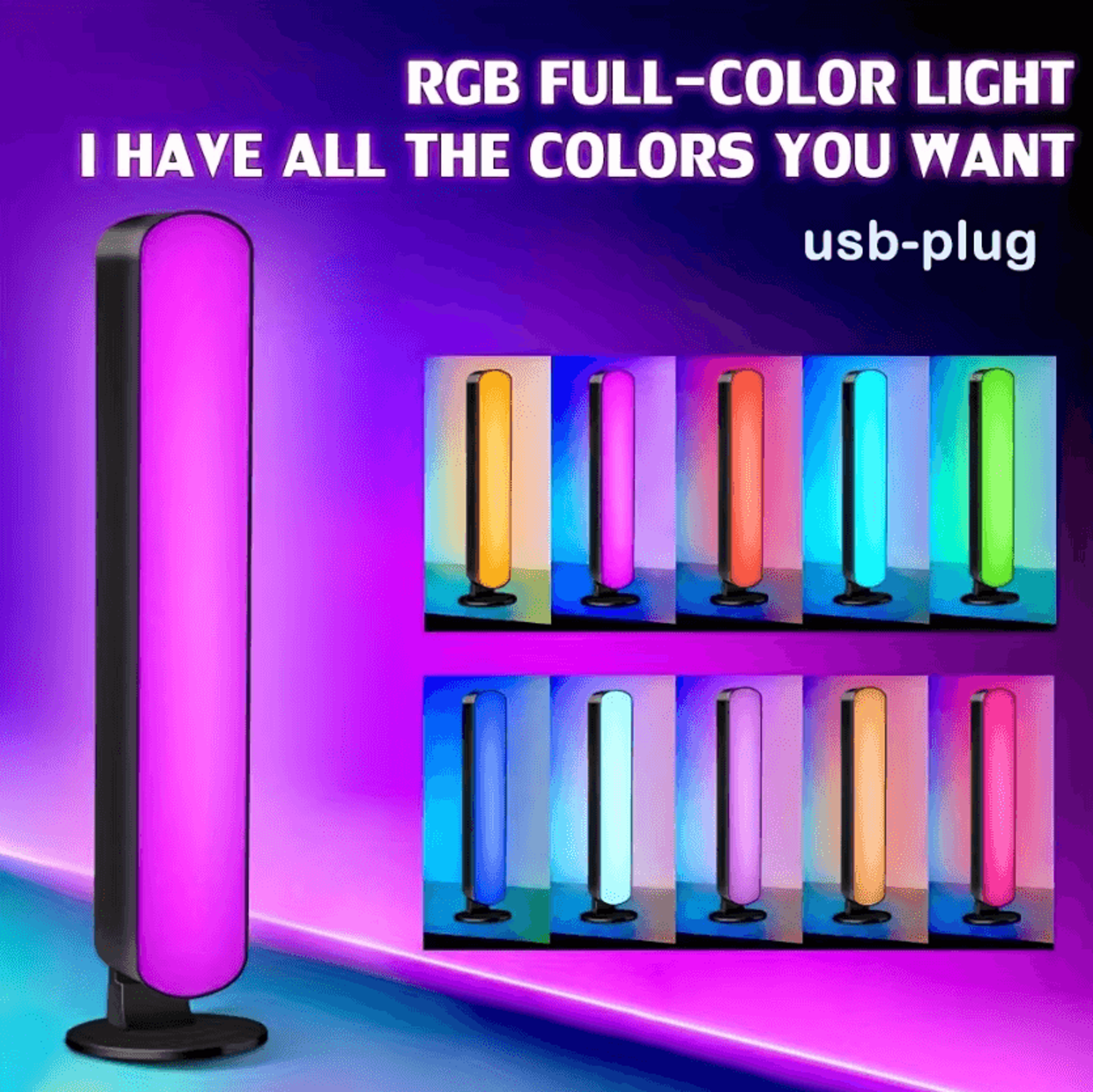 smart rgb led light bars with remote 16 color usb ambient desk lights