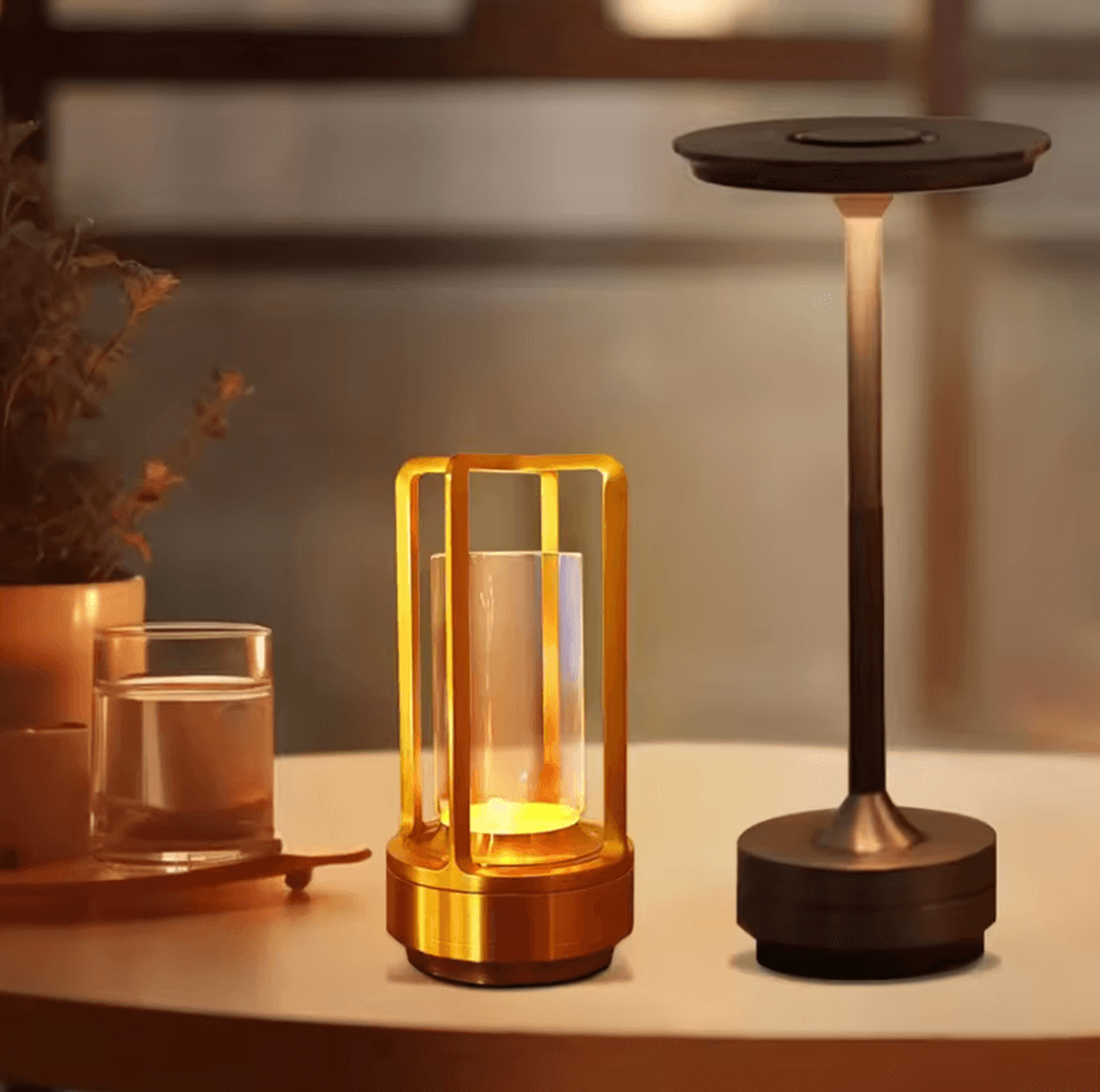 rechargeable wireless led table lamp touch sensor bedside reading light