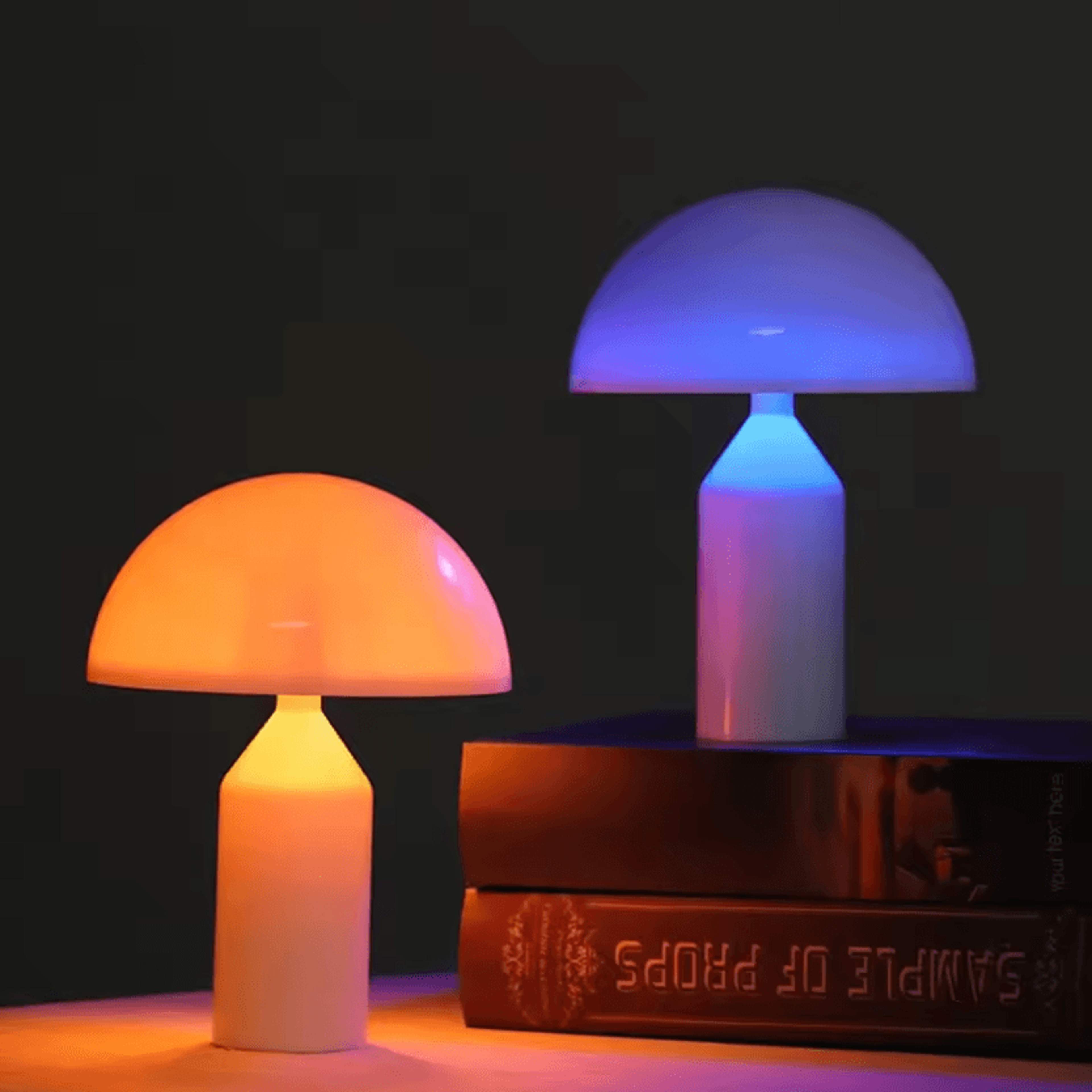 mushroom touch led table lamp dimmable bedside night light for home decor