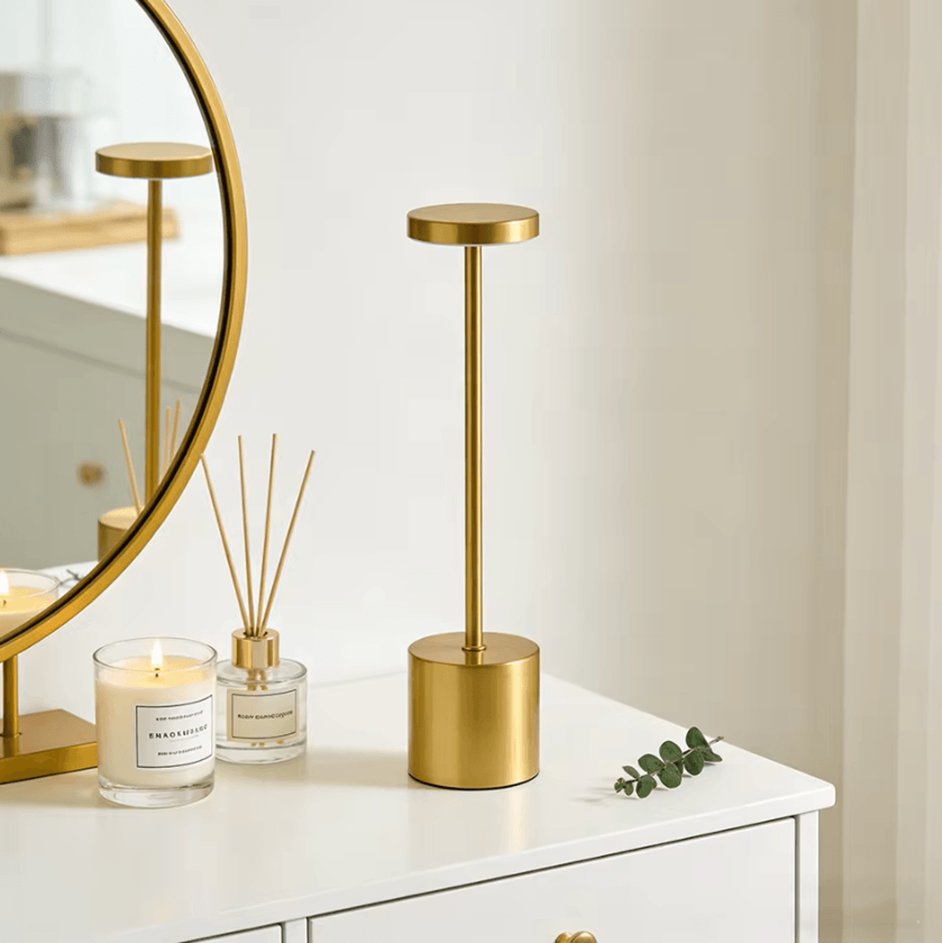 rechargeable i-shape led table lamp dimmable vintage bedside mood light