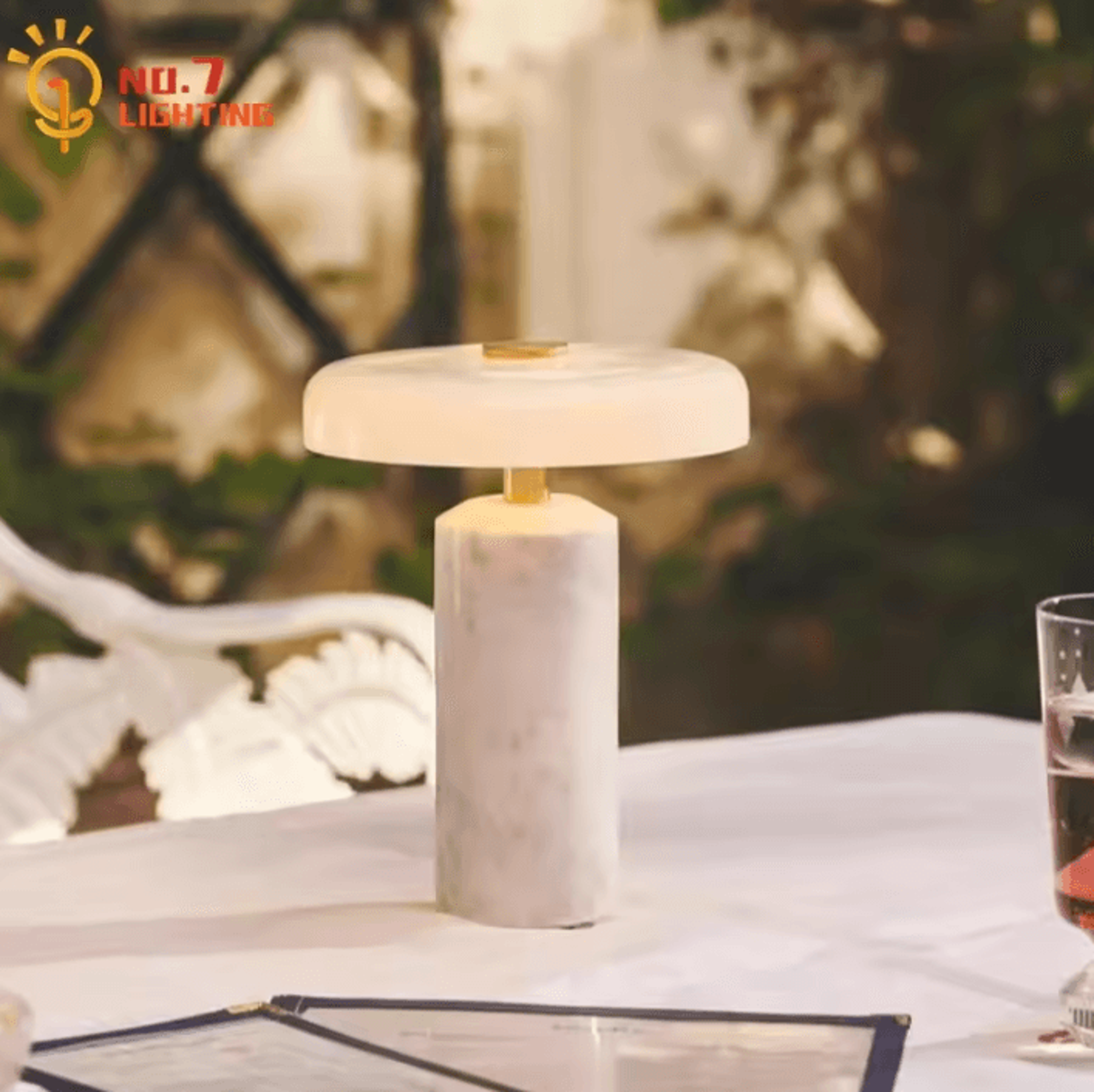 danish portable rechargeable led table lamp touch marble bedside light