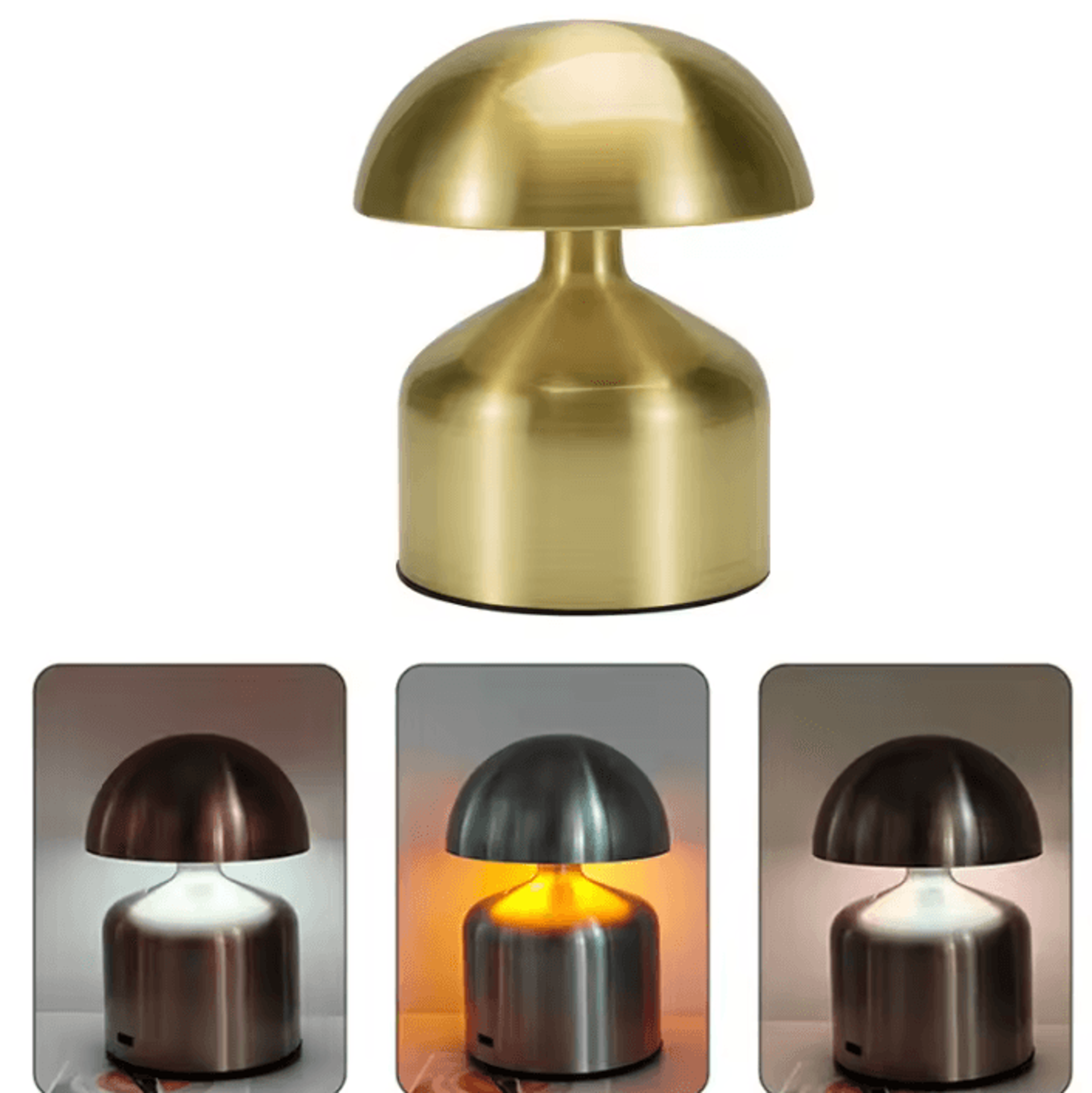 rechargeable metal dumbbell table lamp modern led bedside atmosphere light