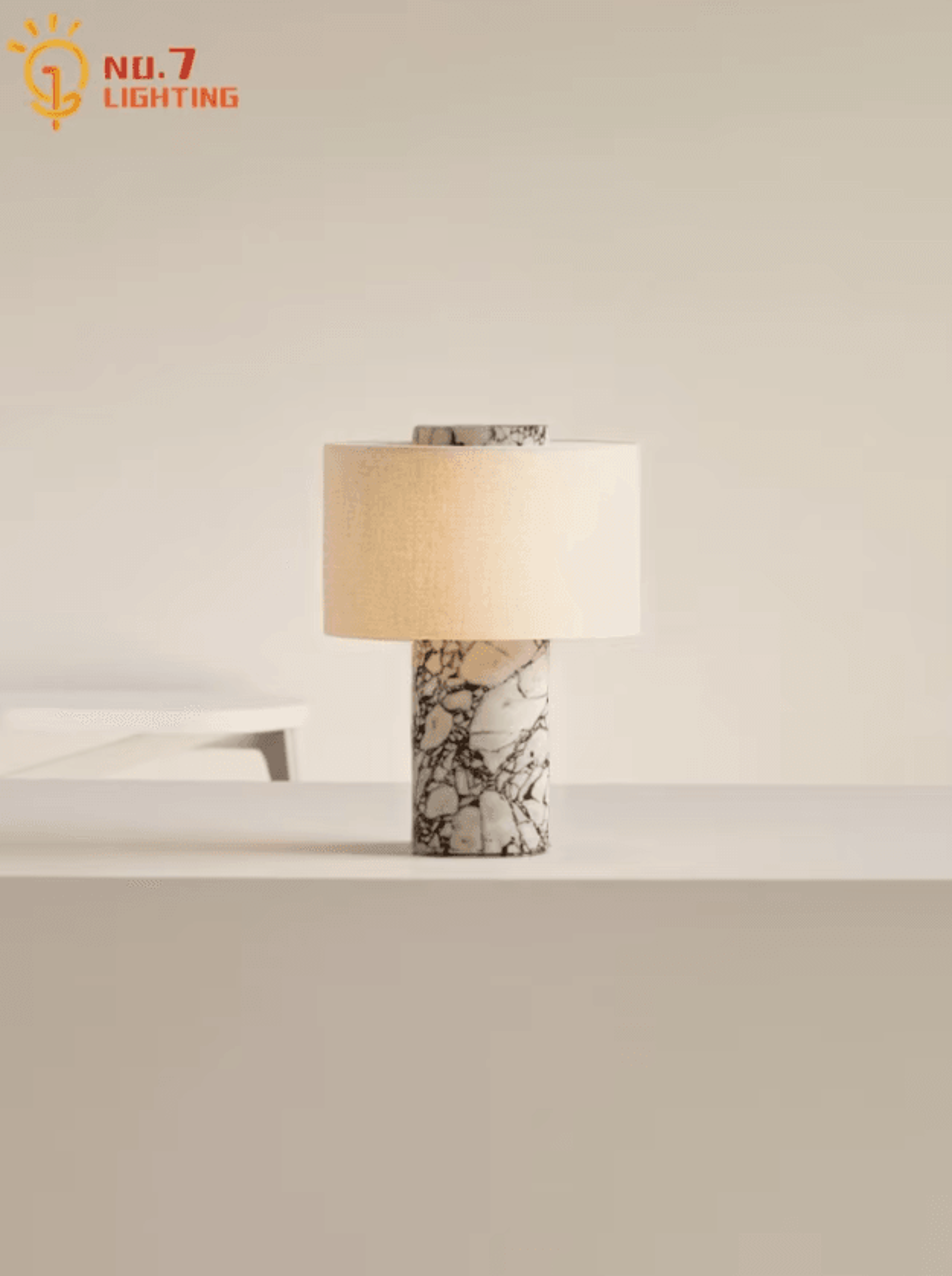 modern marble led table lamp with touch control usb rechargeable bedside light