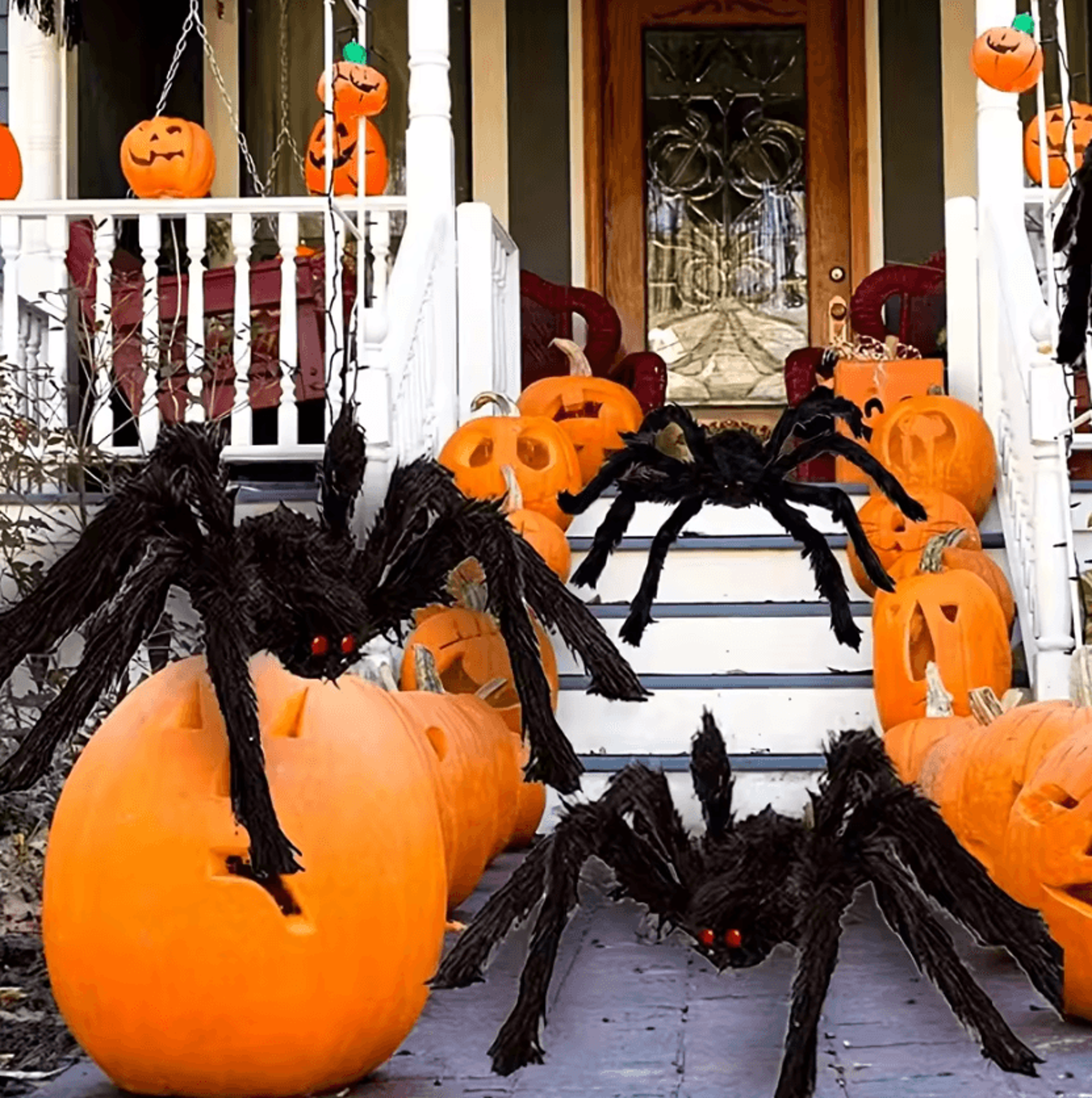 giant halloween spider decoration indoor outdoor haunted house yard prop