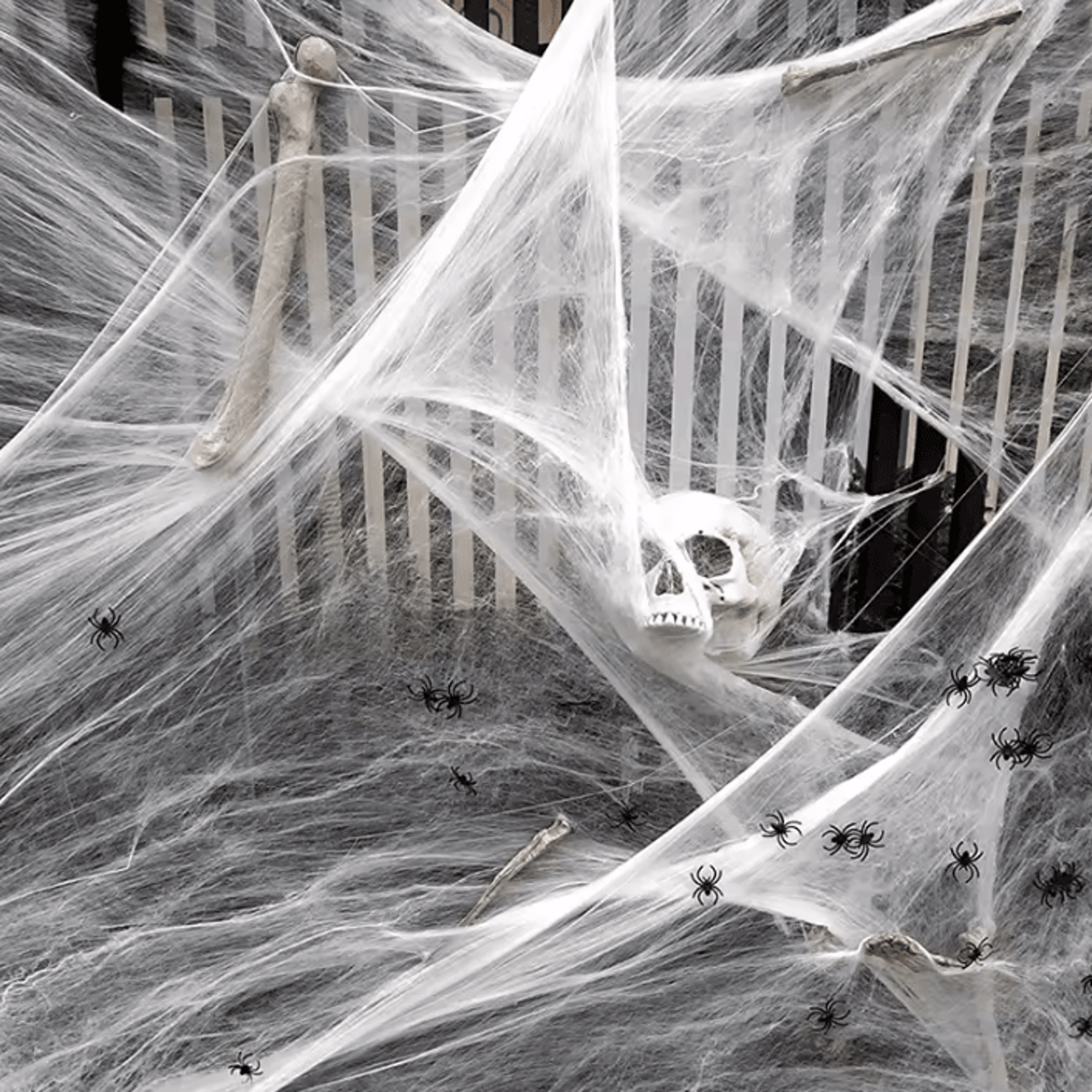 white stretch spider web halloween decoration artificial cobweb party decor