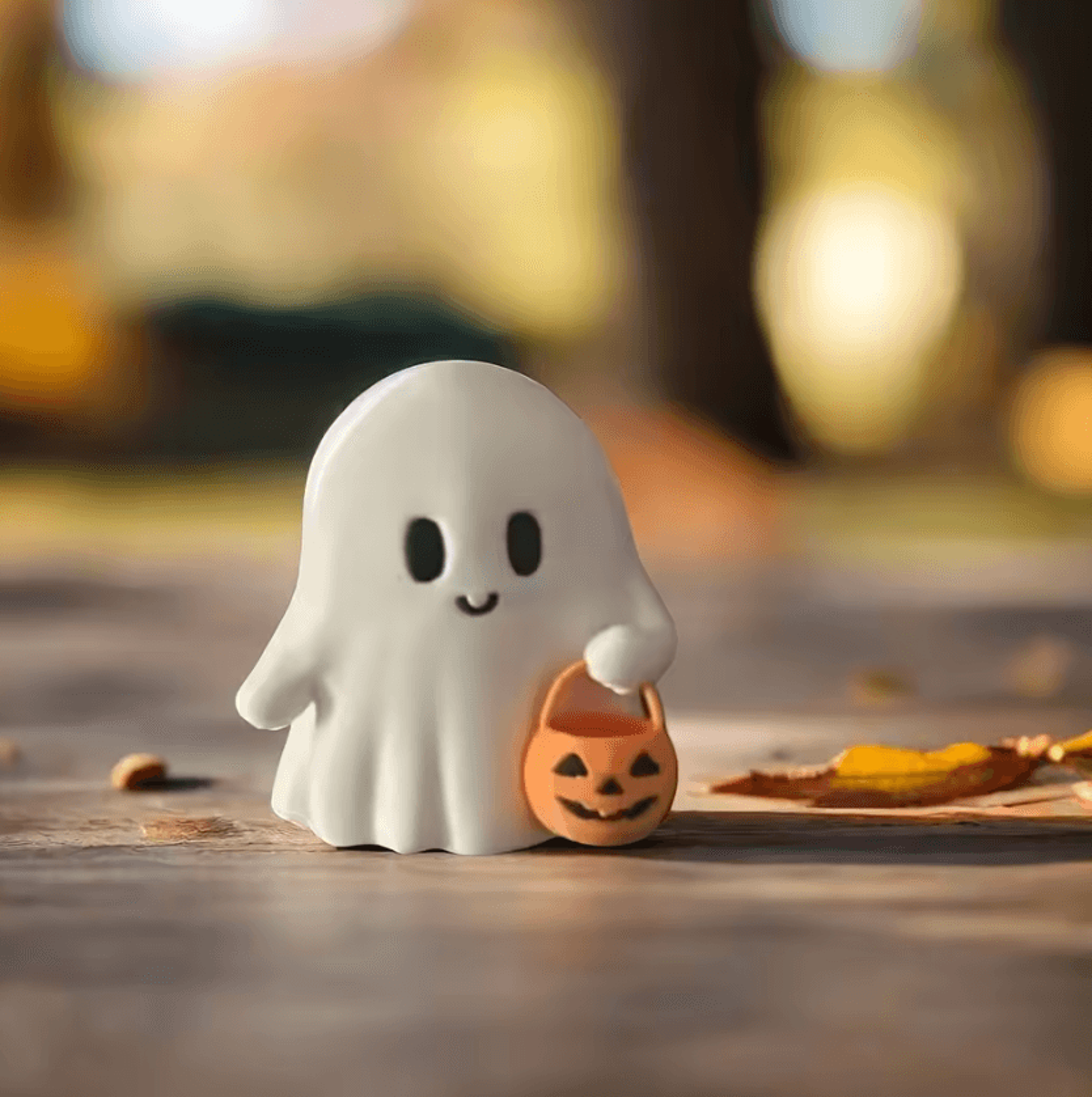 cute anime pumpkin statue – halloween decoration resin figurine for home & room decor