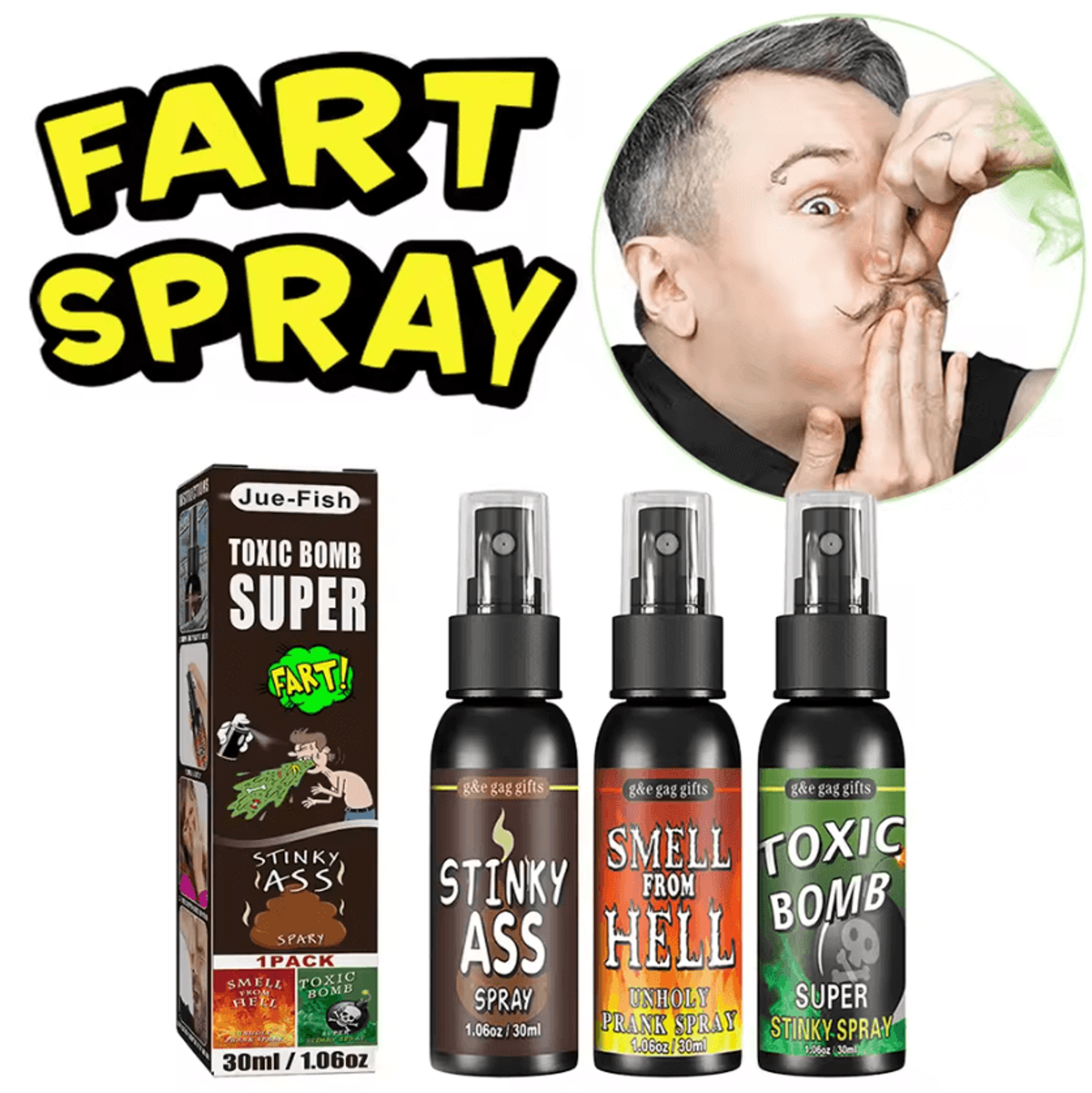 30ml ultimate fart spray – fart spray stink bomb prank for halloween & party gags