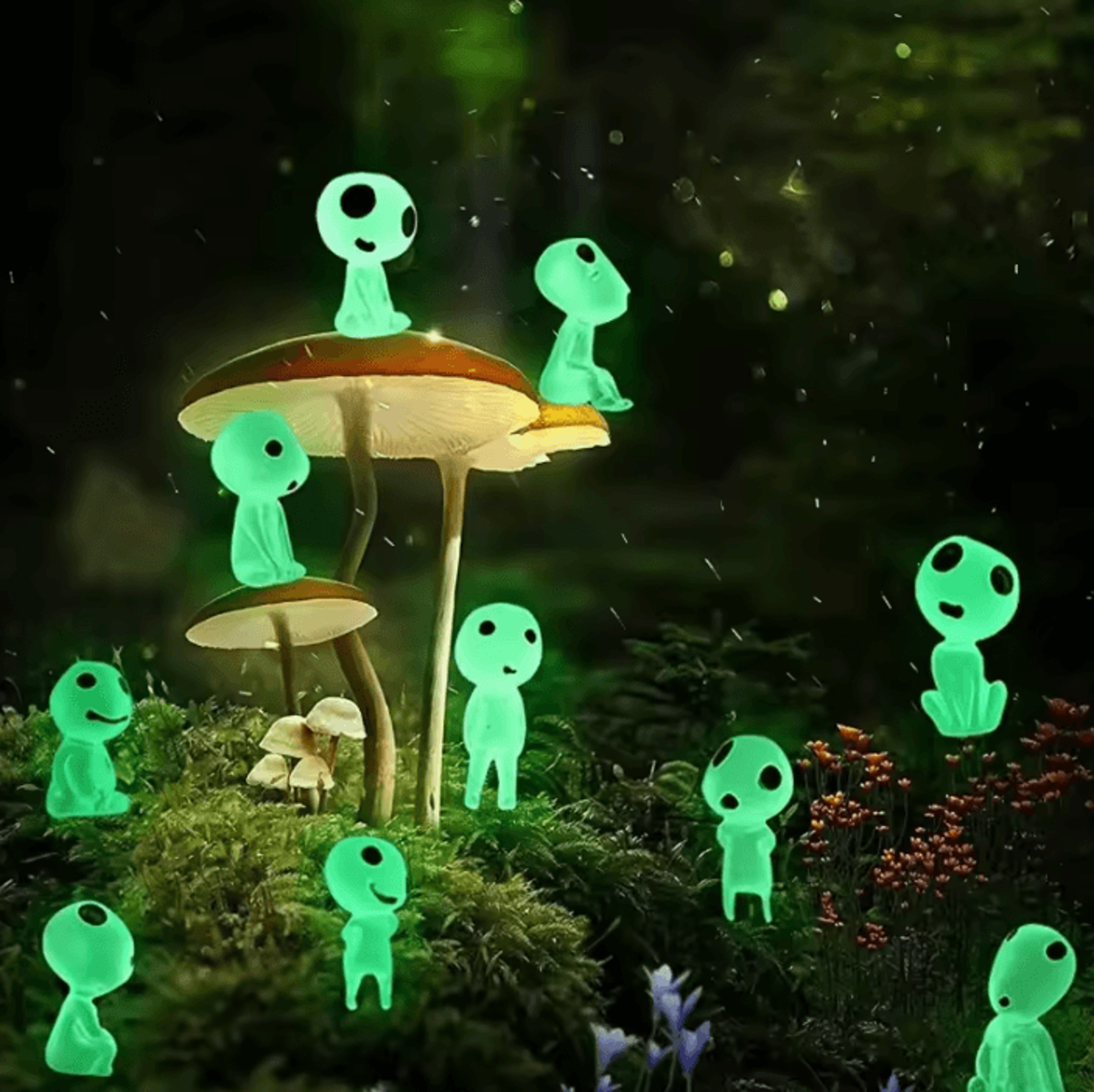 10pcs luminous resin ghost figures – mini resin ghosts for halloween, terrariums & aquarium decor