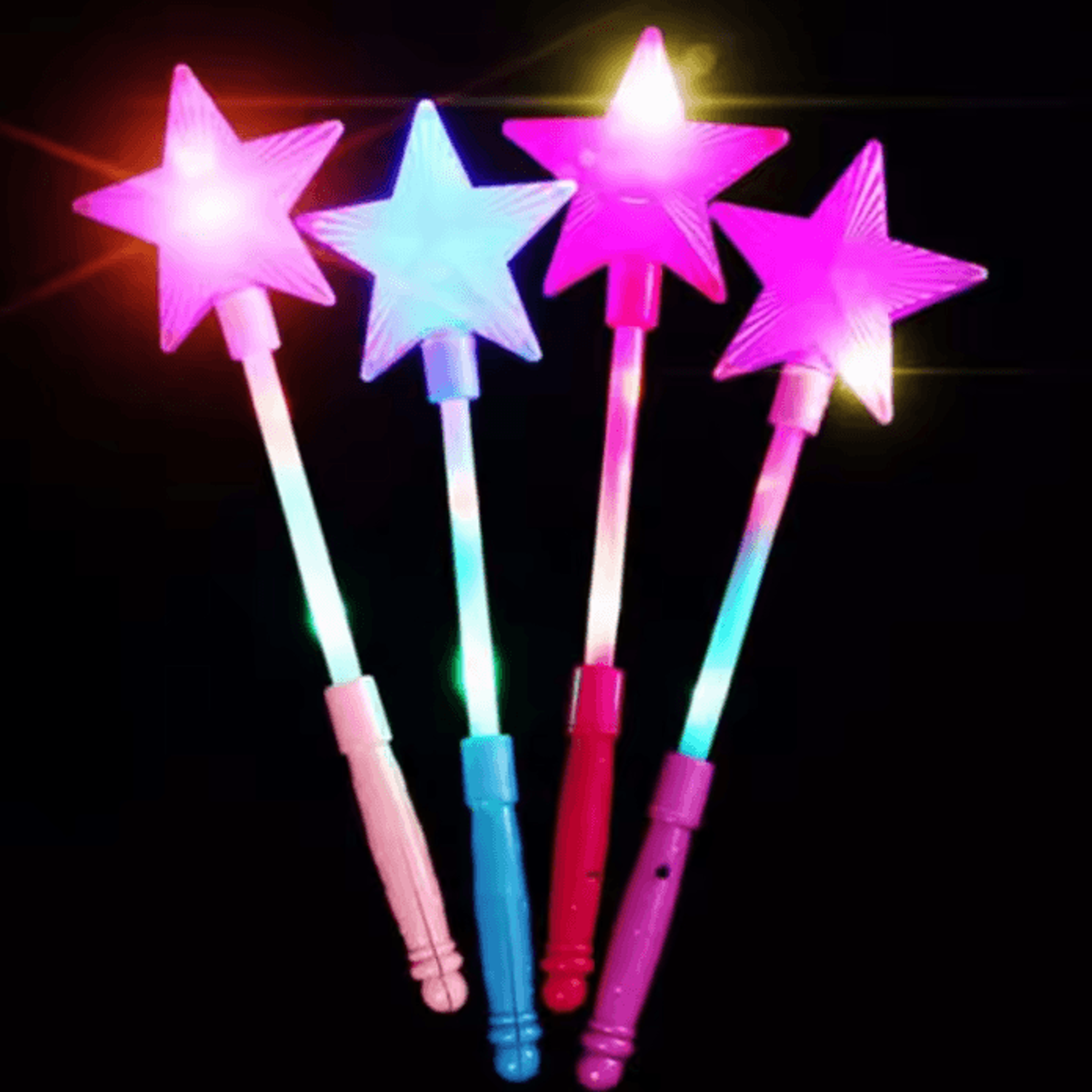 led flashing star wand – light up star wand glow stick toy for kids' parties & halloween