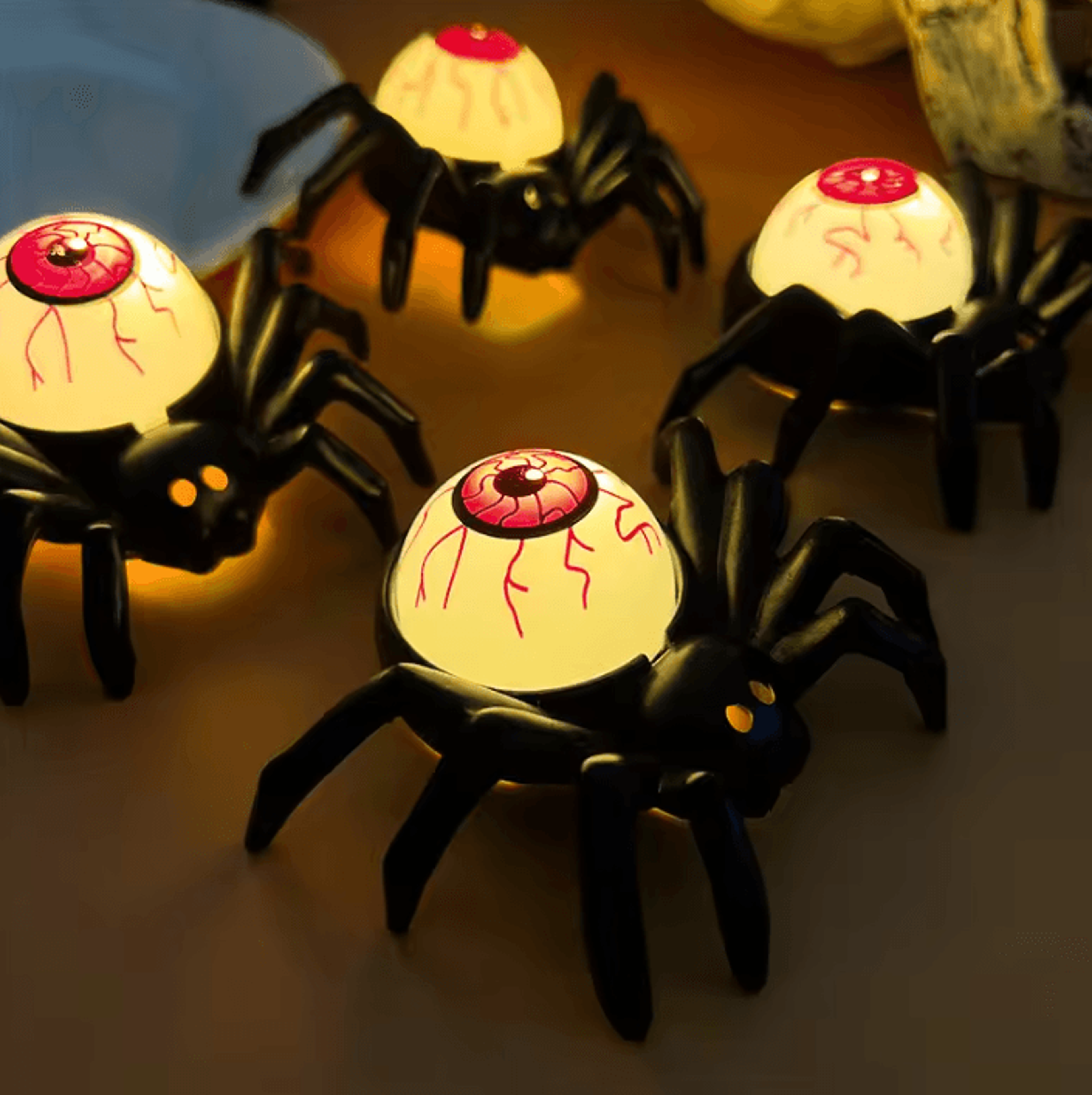 led spider skull candle lamp – halloween led candle spooky skull light for haunted house & party decor