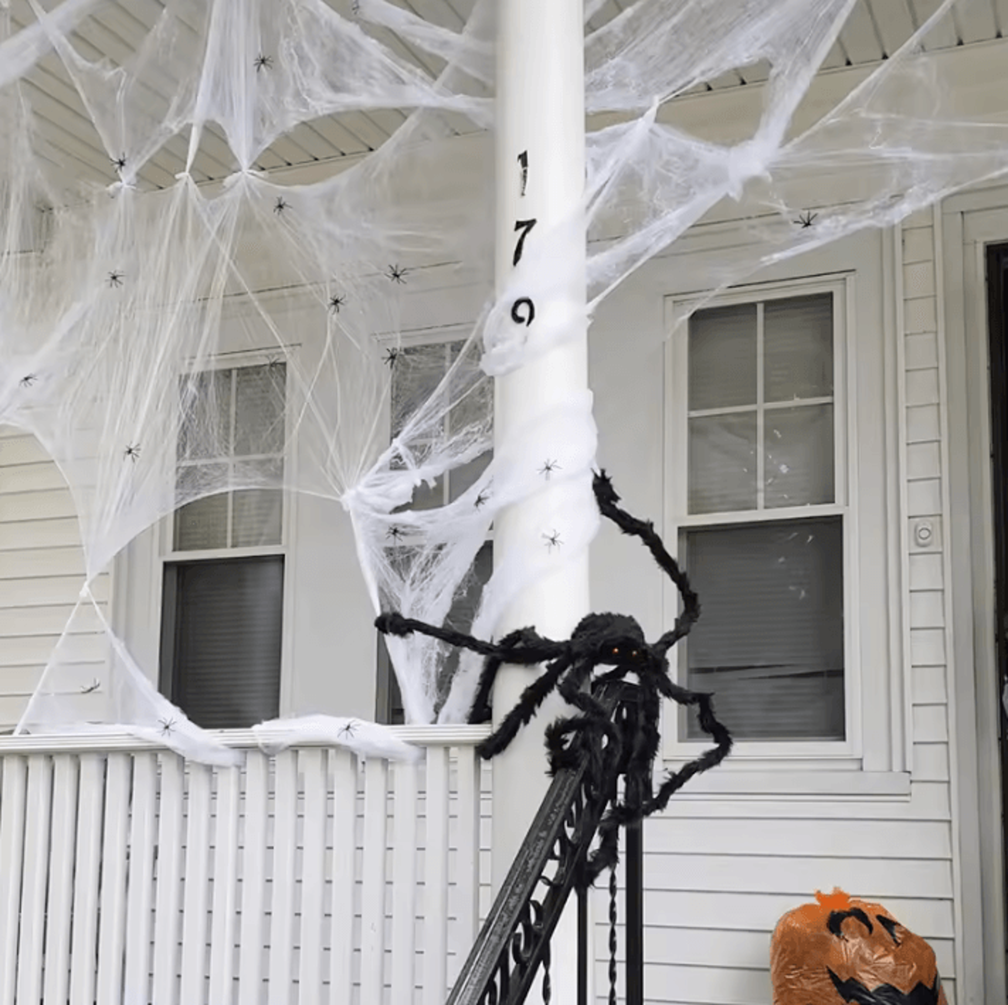 stretchy artificial spider web – halloween spider web decoration for haunted houses & party displays