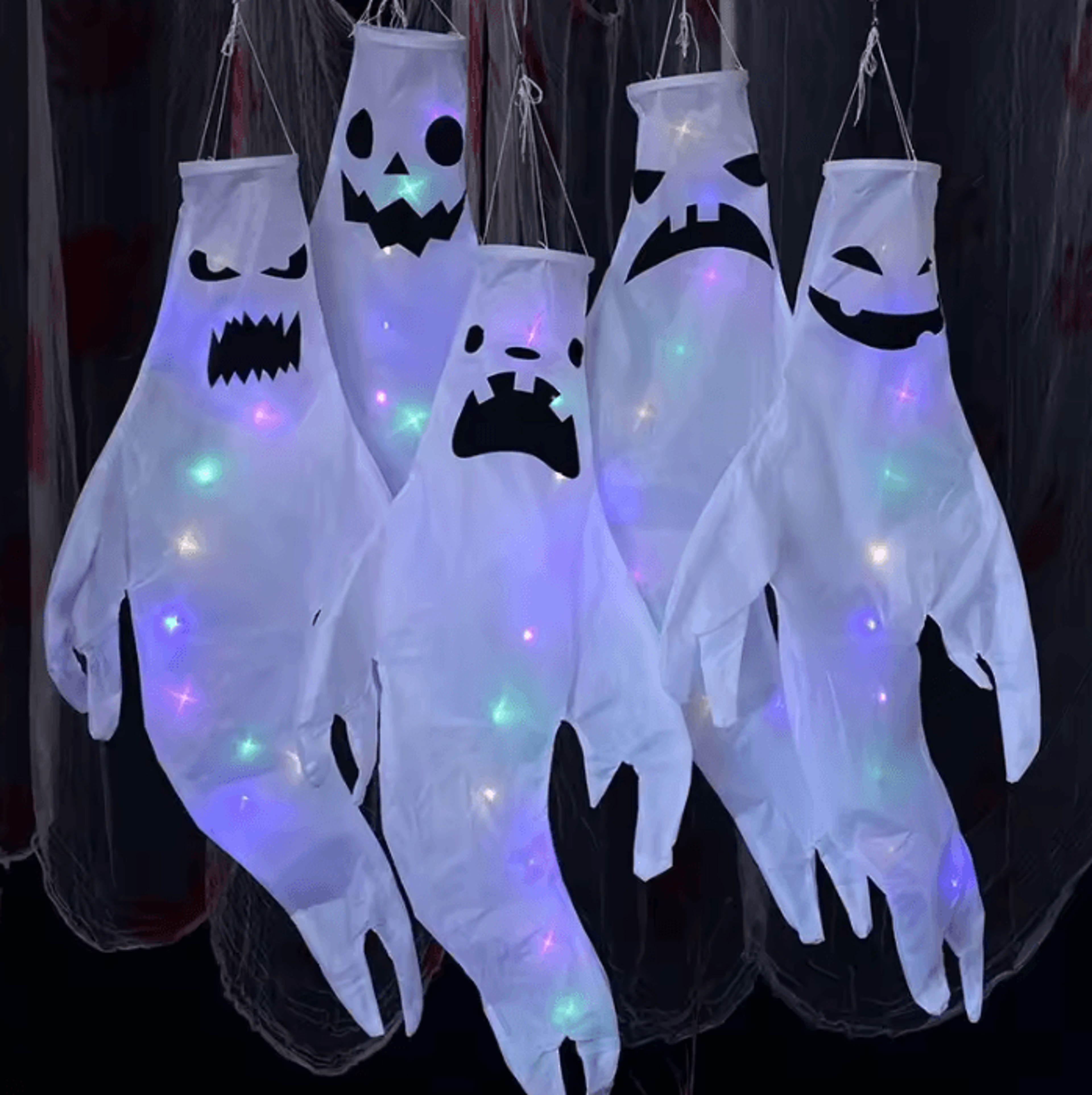 led hanging ghost decoration – hanging ghost decoration light-up halloween decor for home, yard & parties
